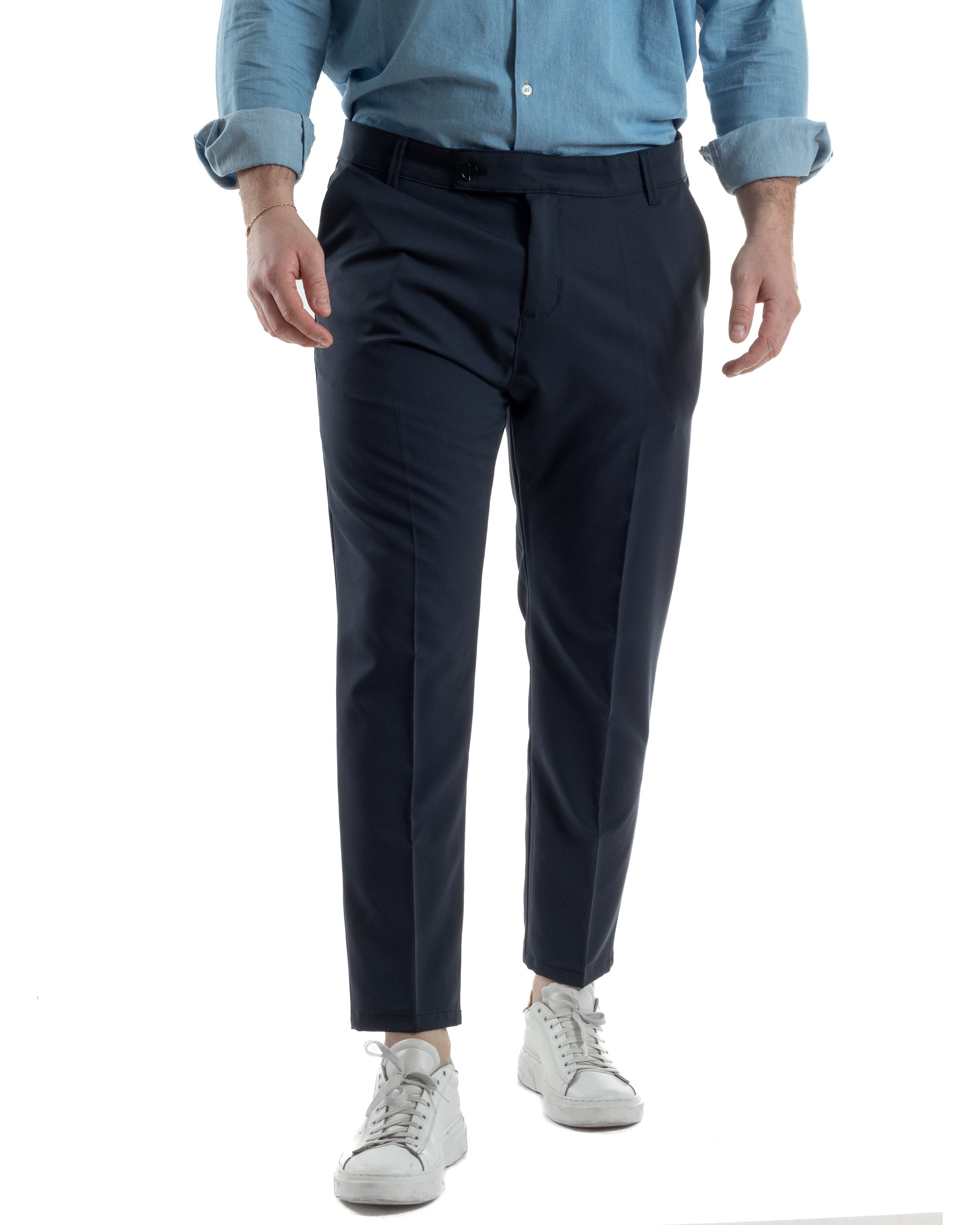 Pantaloni Viscosa Abbottonatura Allungata Basic TCP1000A