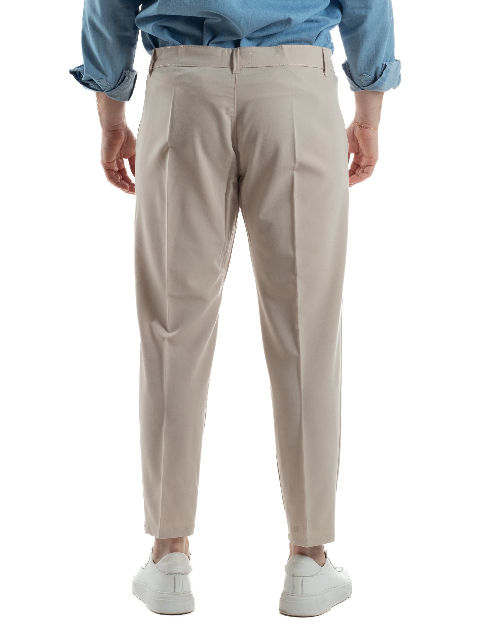 Pantaloni Viscosa Abbottonatura Allungata Basic TCP1001A