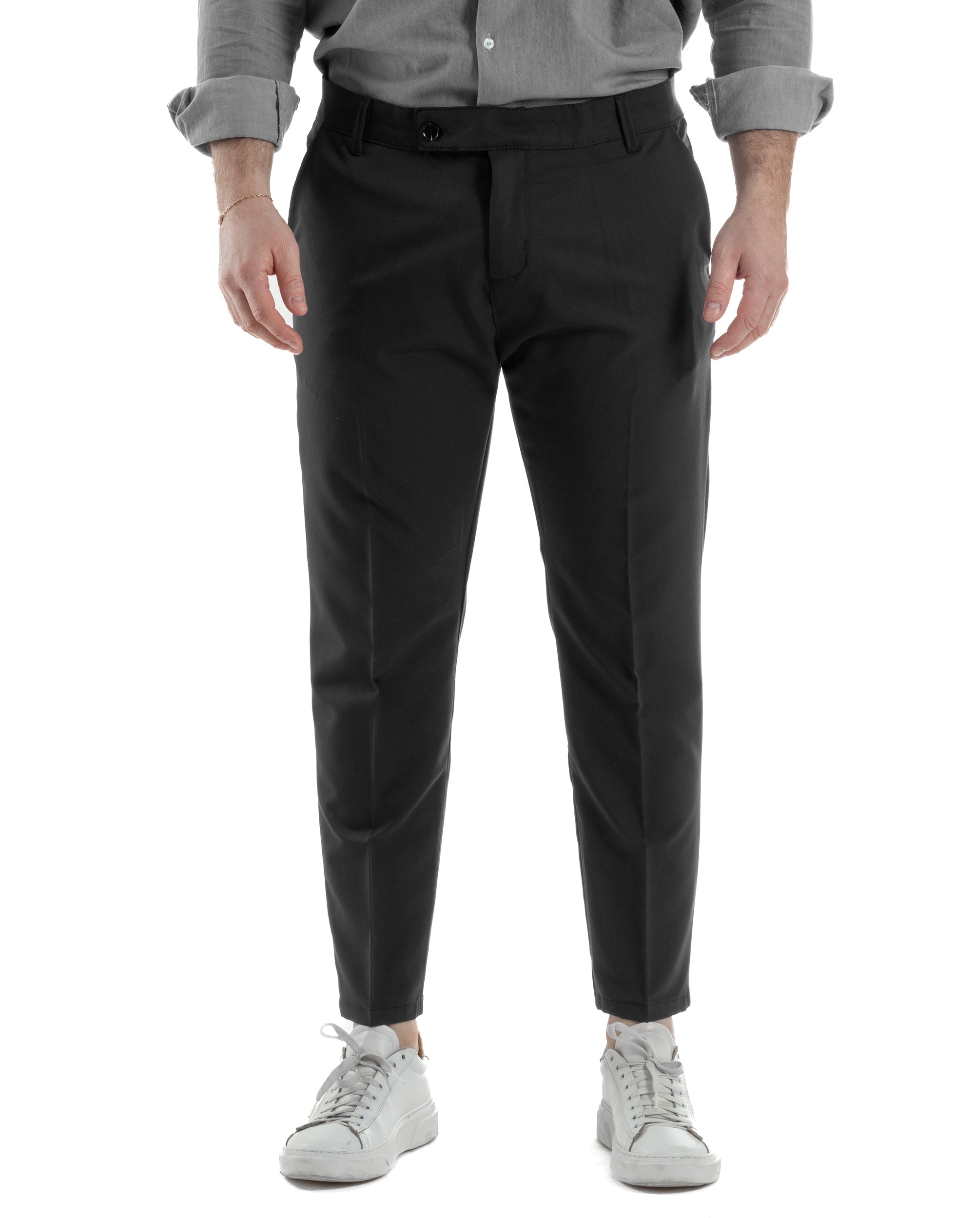 Pantaloni Viscosa Abbottonatura Allungata Basic TCP1002A