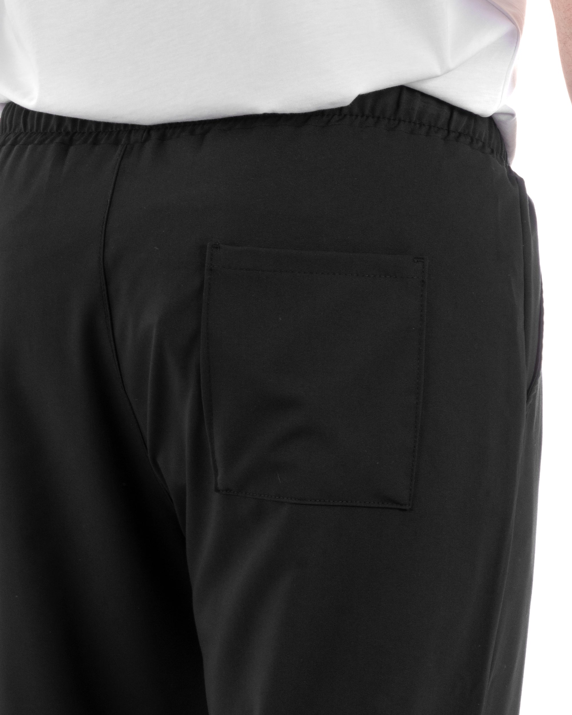 Pantaloni Viscosa Jogger Nero TCP1006A