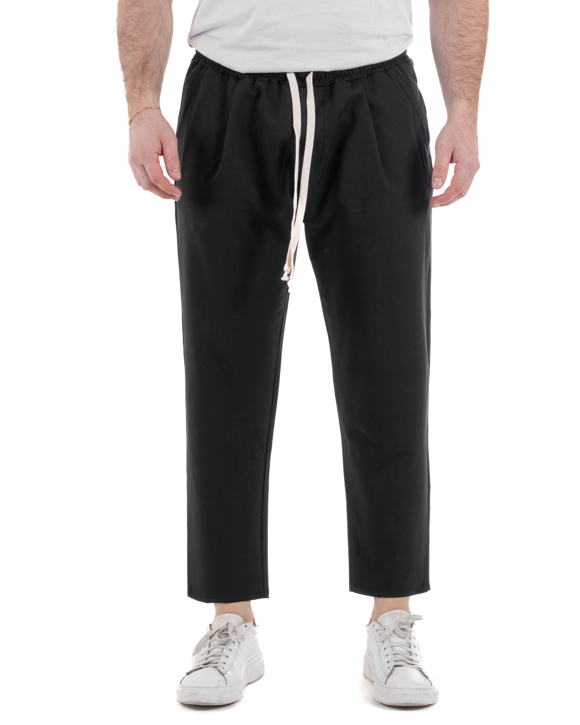 Pantaloni Viscosa Jogger Nero TCP1006A