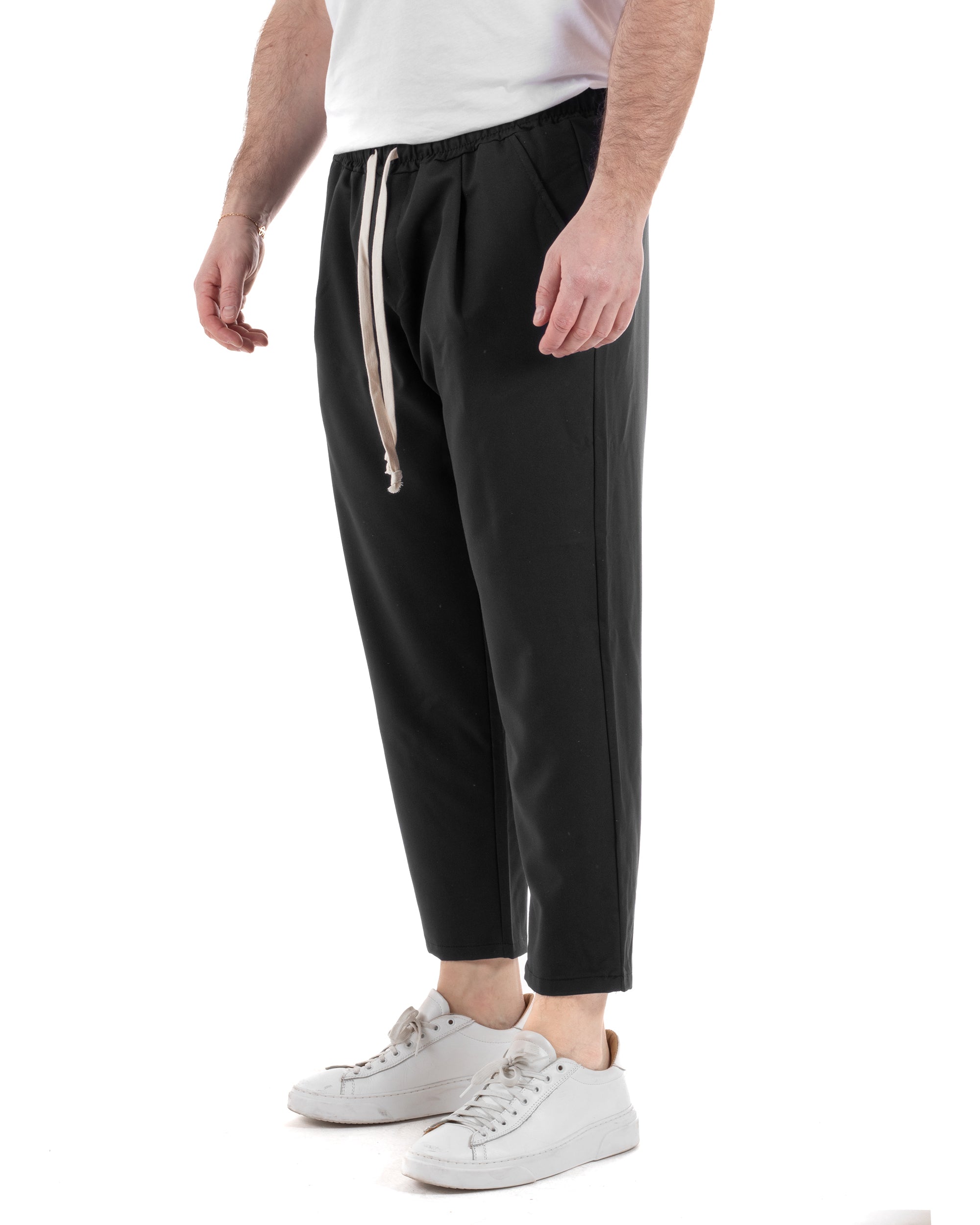 Pantaloni Viscosa Jogger Nero TCP1006A