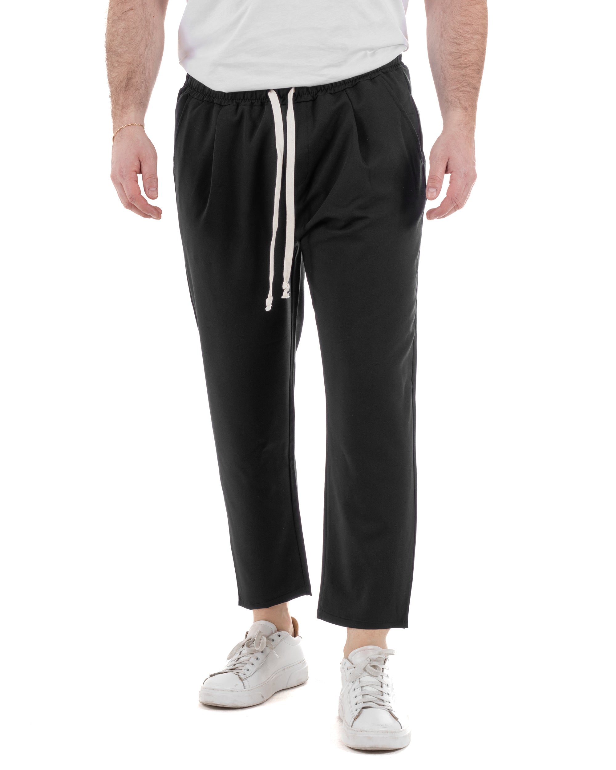 Pantaloni Viscosa Jogger Nero TCP1006A