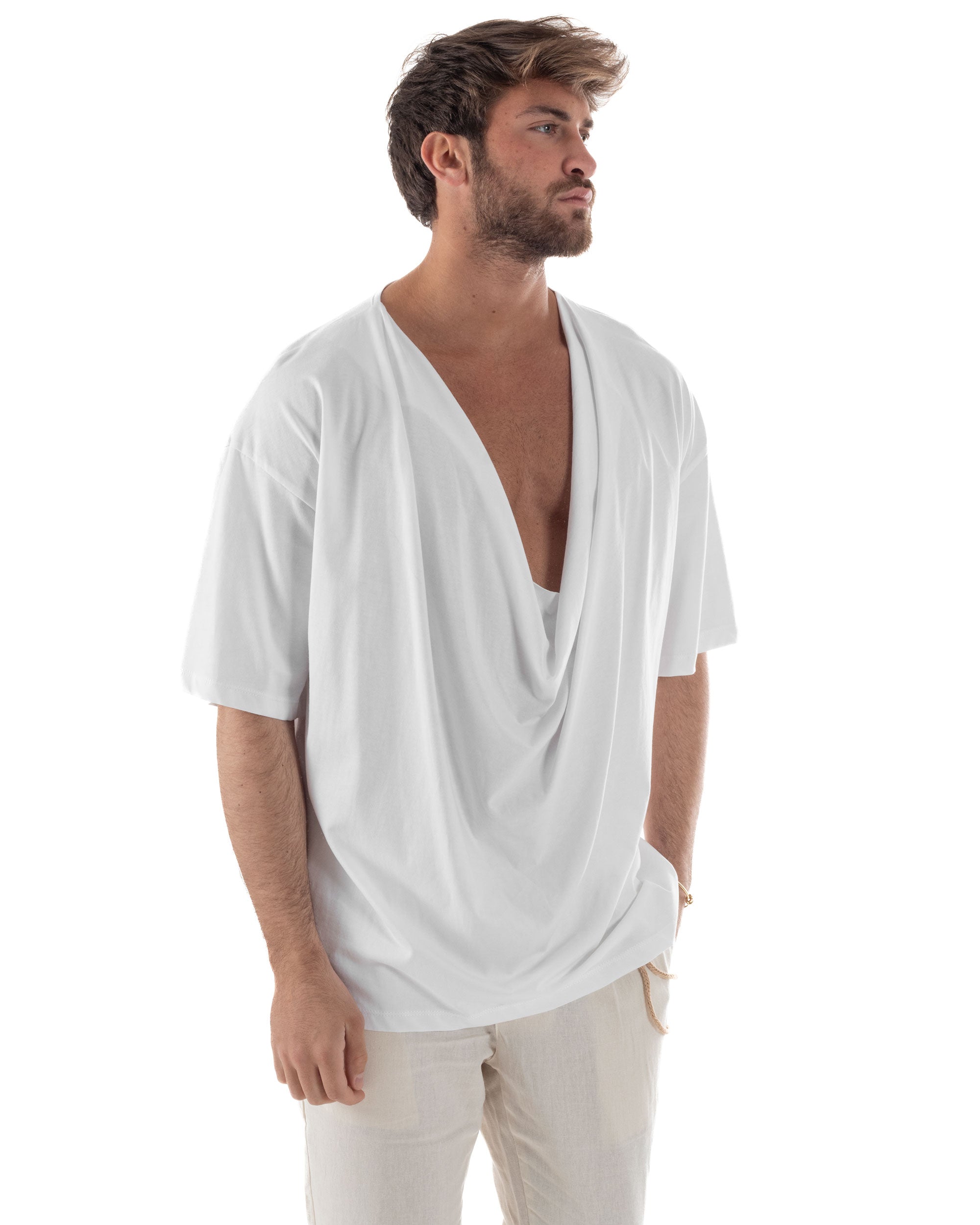 T-shirt Cotone Drappeggiata TS3117A