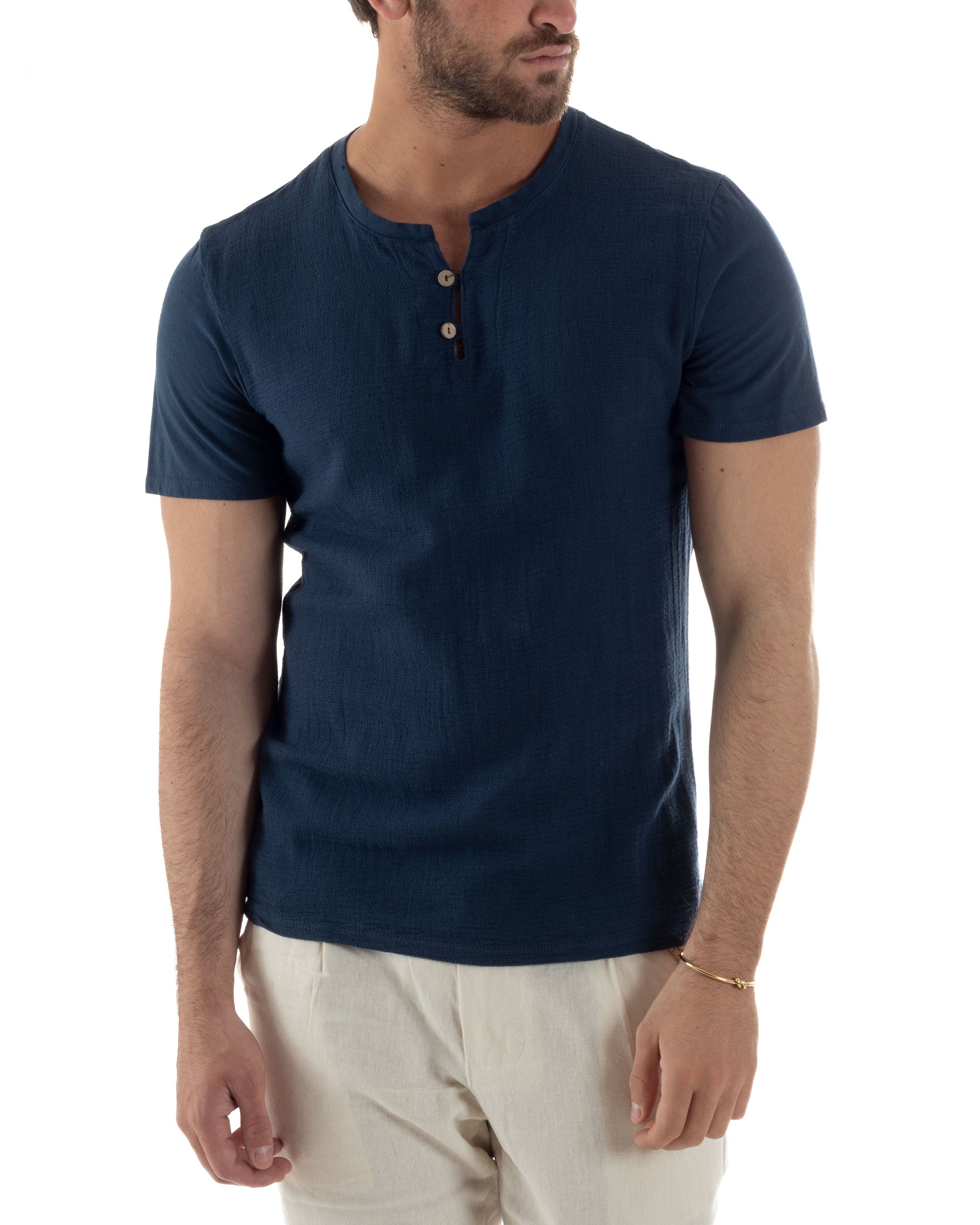 T-shirt Con Bottoncini Cotone Regular Fit TS3119A