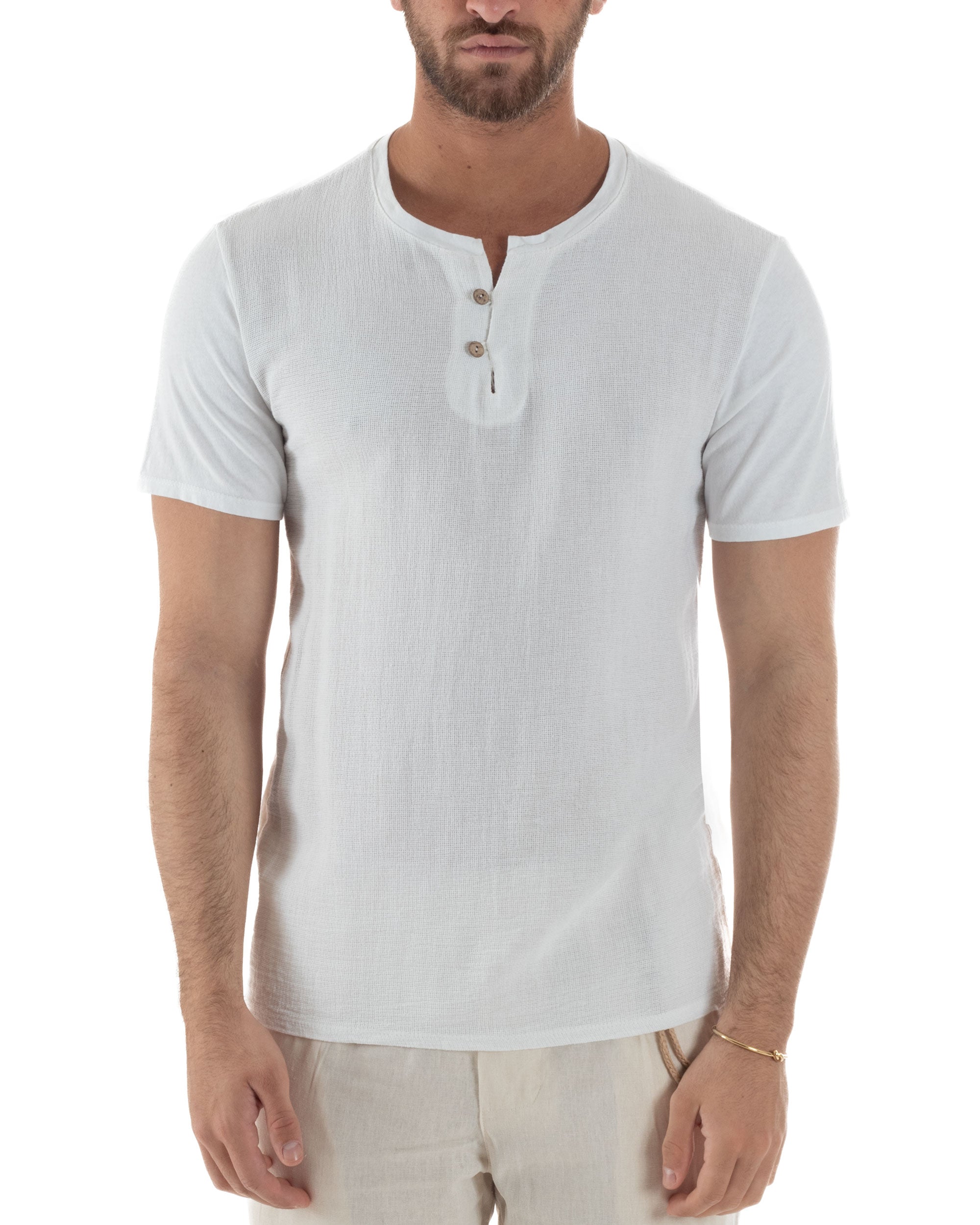 T-shirt Con Bottoncini Cotone Regular Fit TS3121A