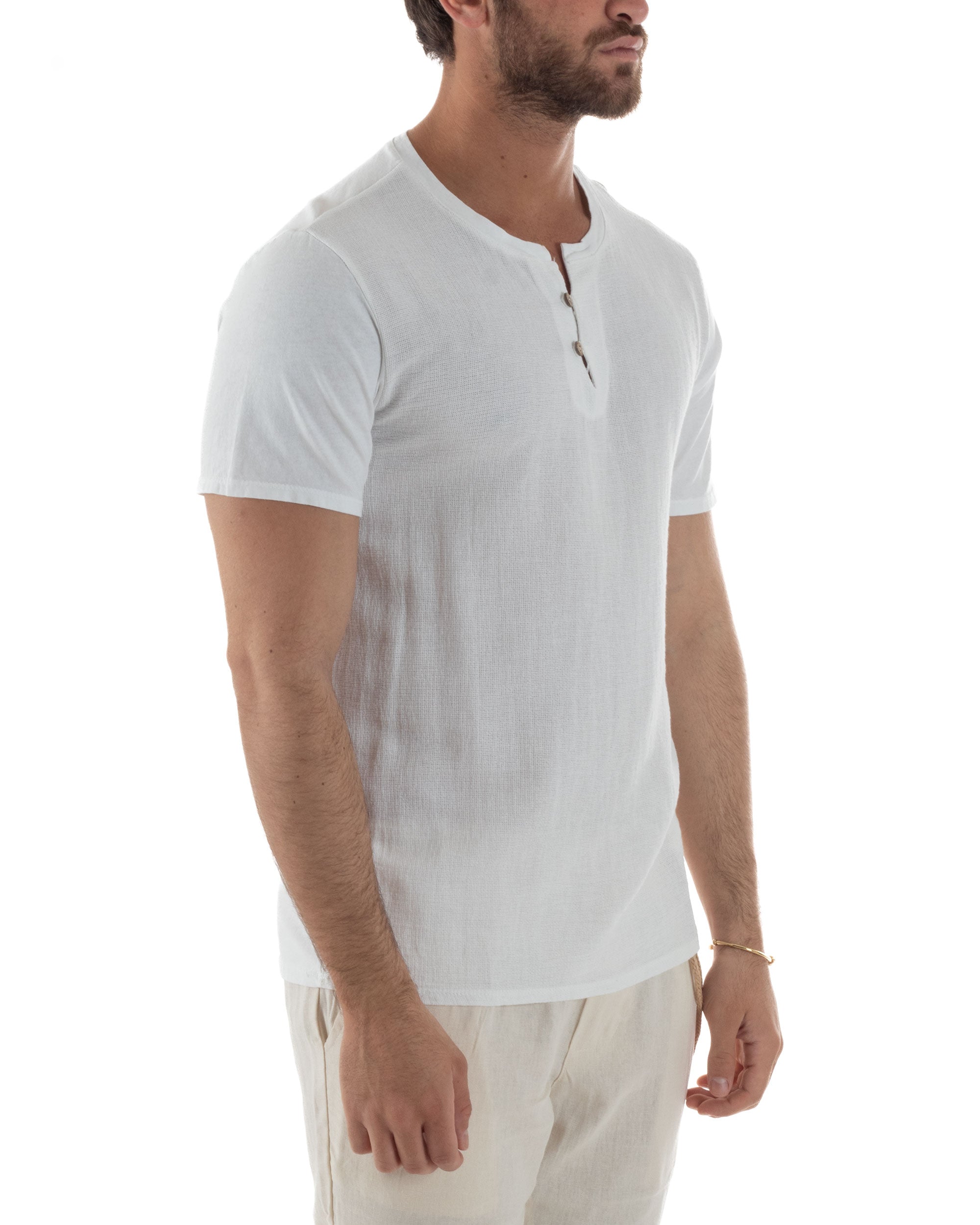 T-shirt Con Bottoncini Cotone Regular Fit TS3121A