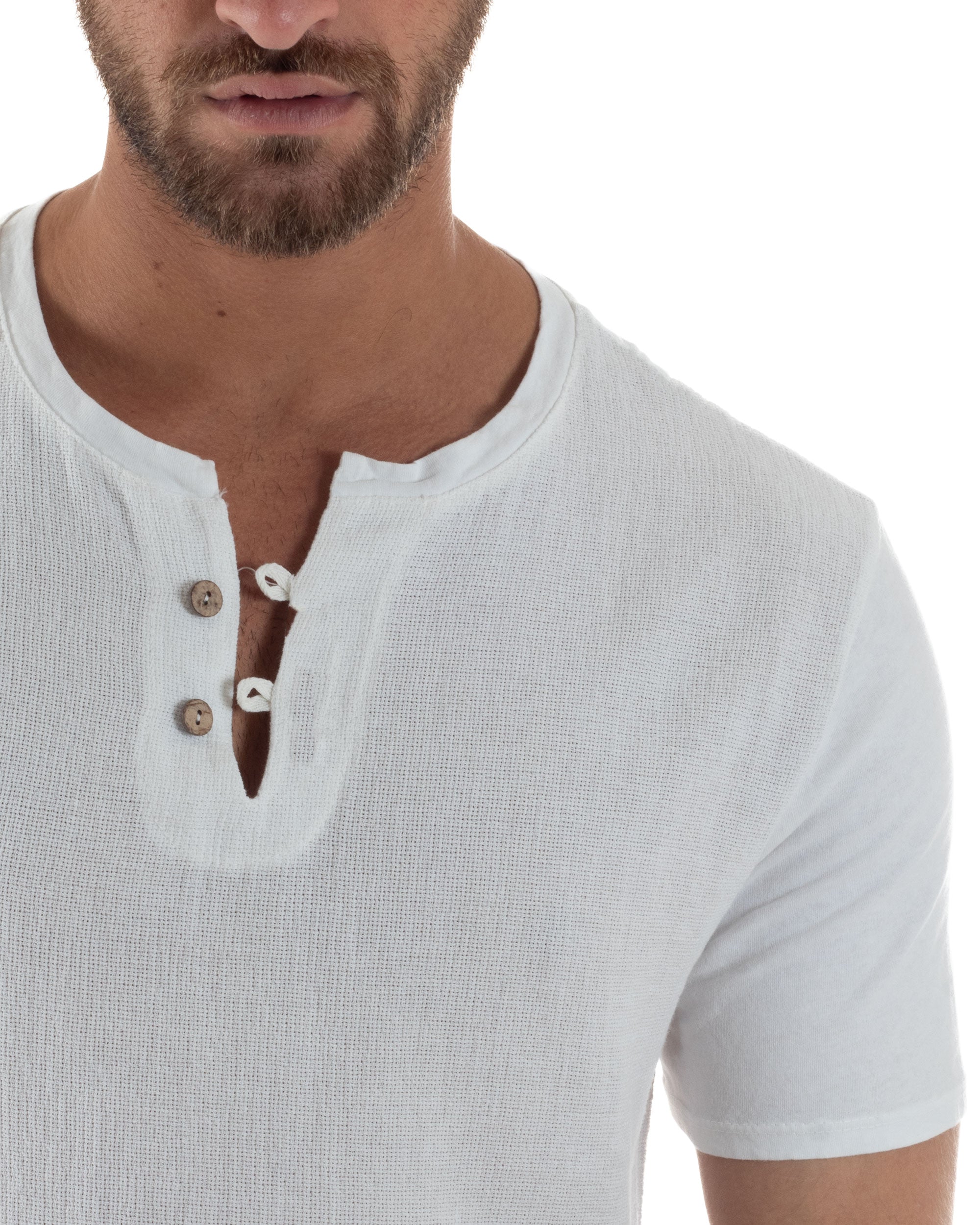 T-shirt Con Bottoncini Cotone Regular Fit TS3121A