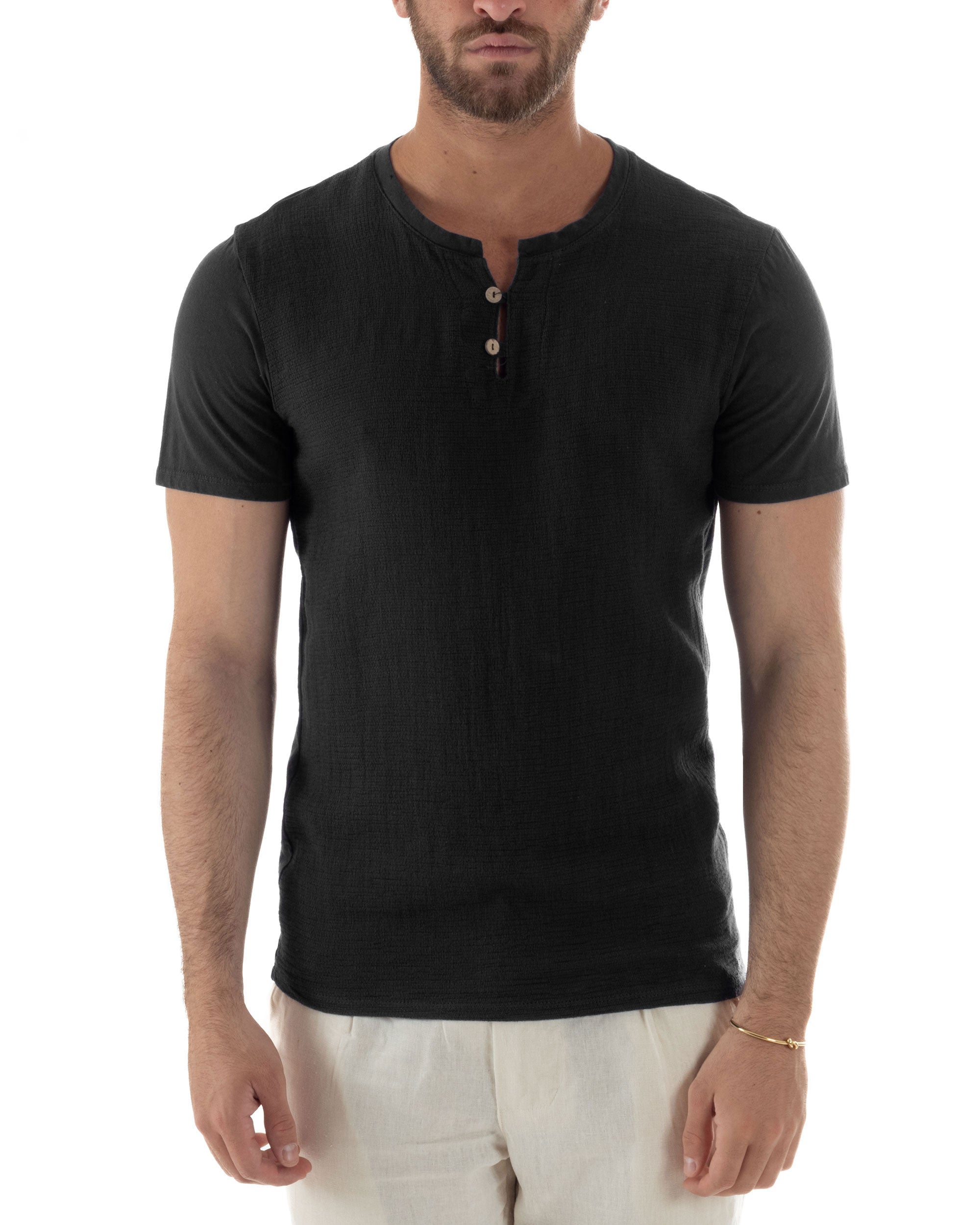 T-shirt Con Bottoncini Cotone Regular Fit TS3122A