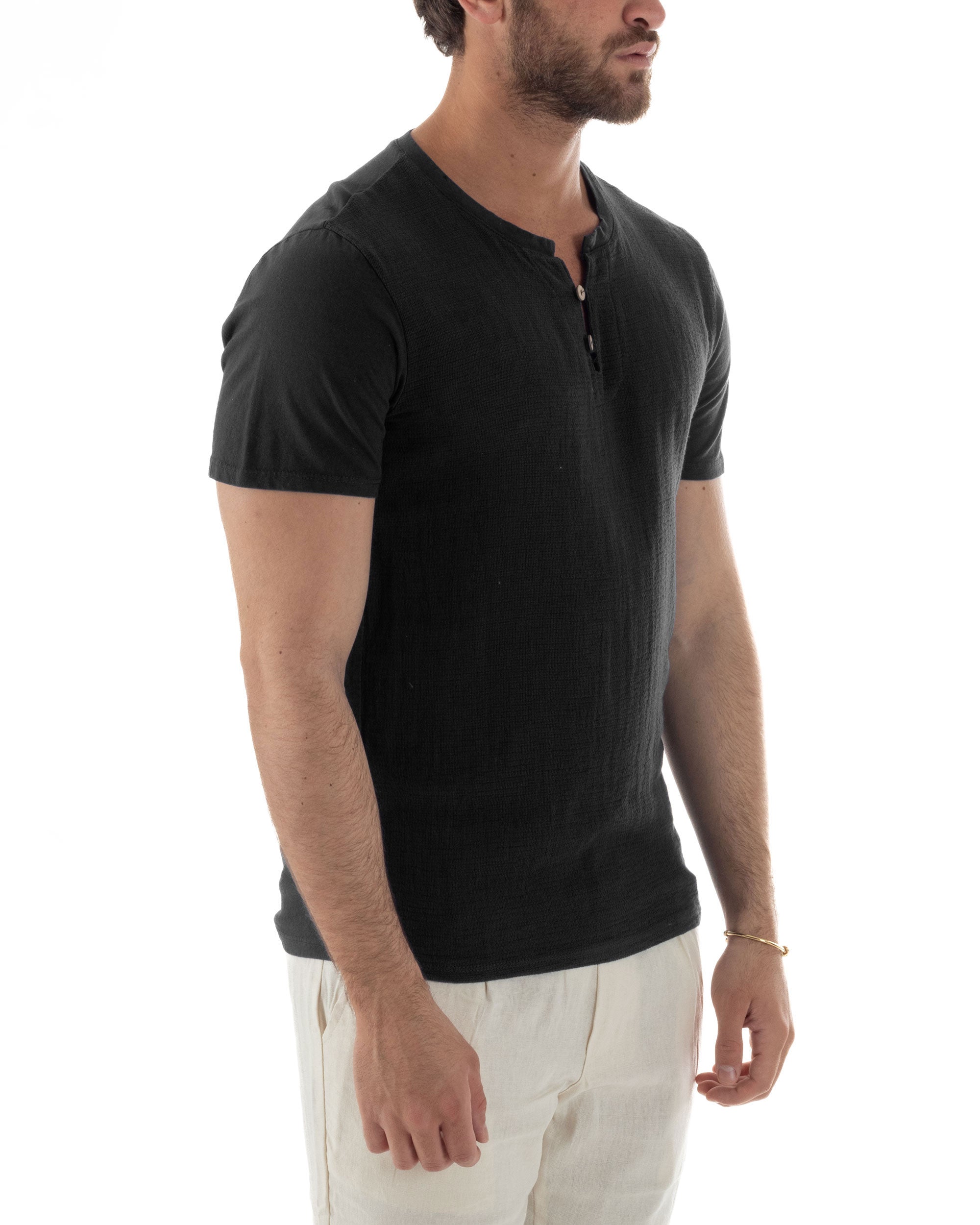 T-shirt Con Bottoncini Cotone Regular Fit TS3122A