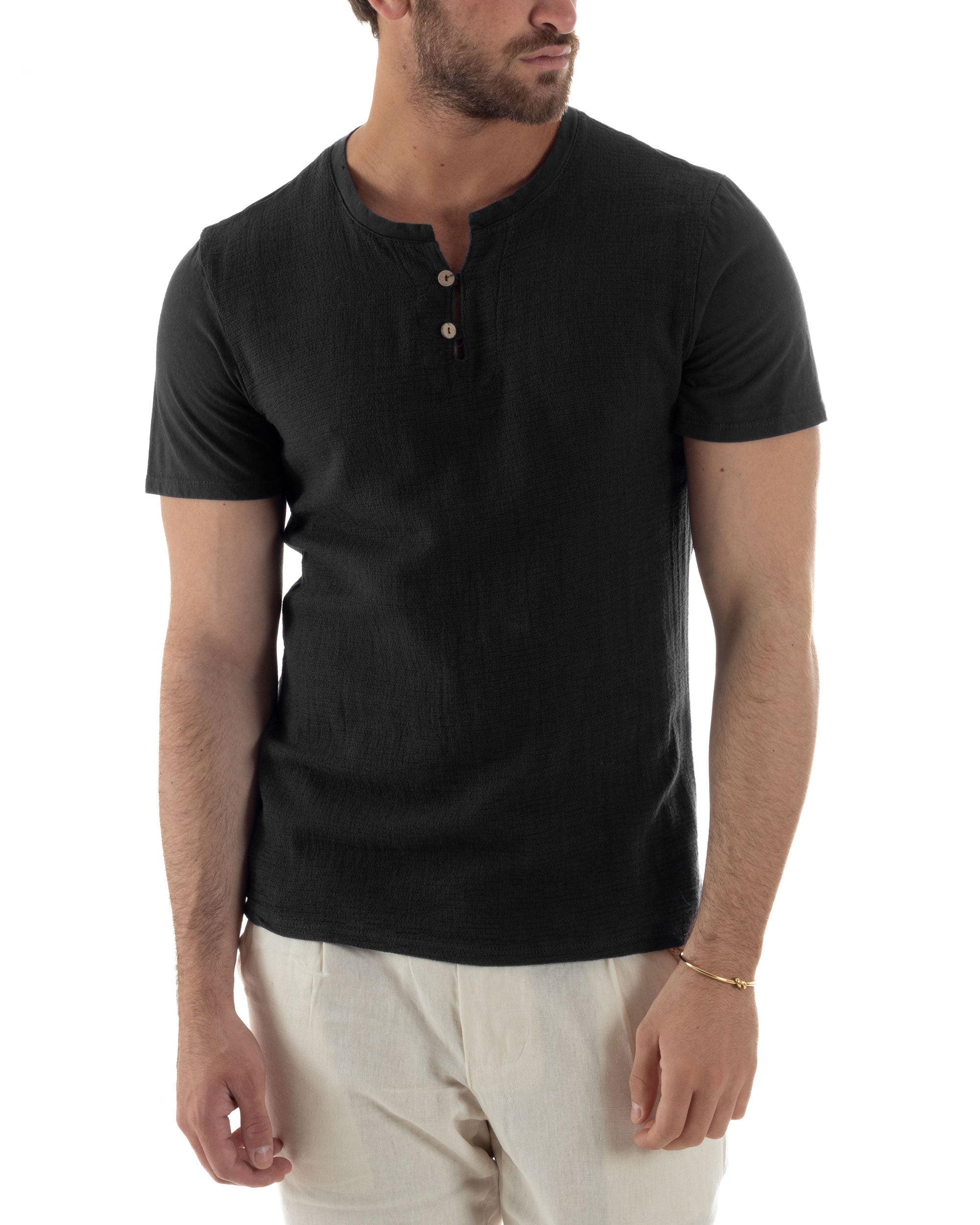 T-shirt Con Bottoncini Cotone Regular Fit TS3122A