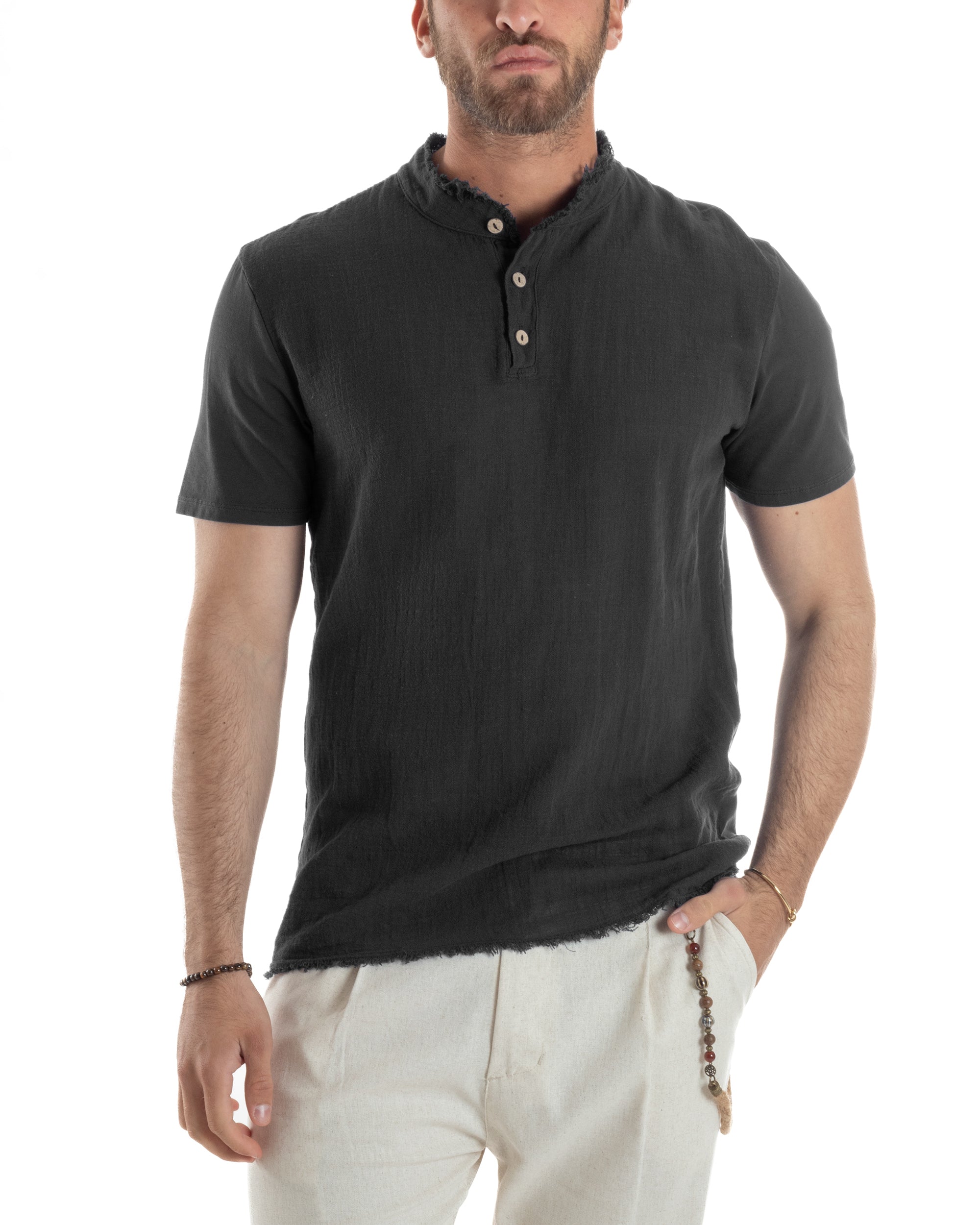 T-shirt Serafino Taglio Vivo Regular Fit TS3143A