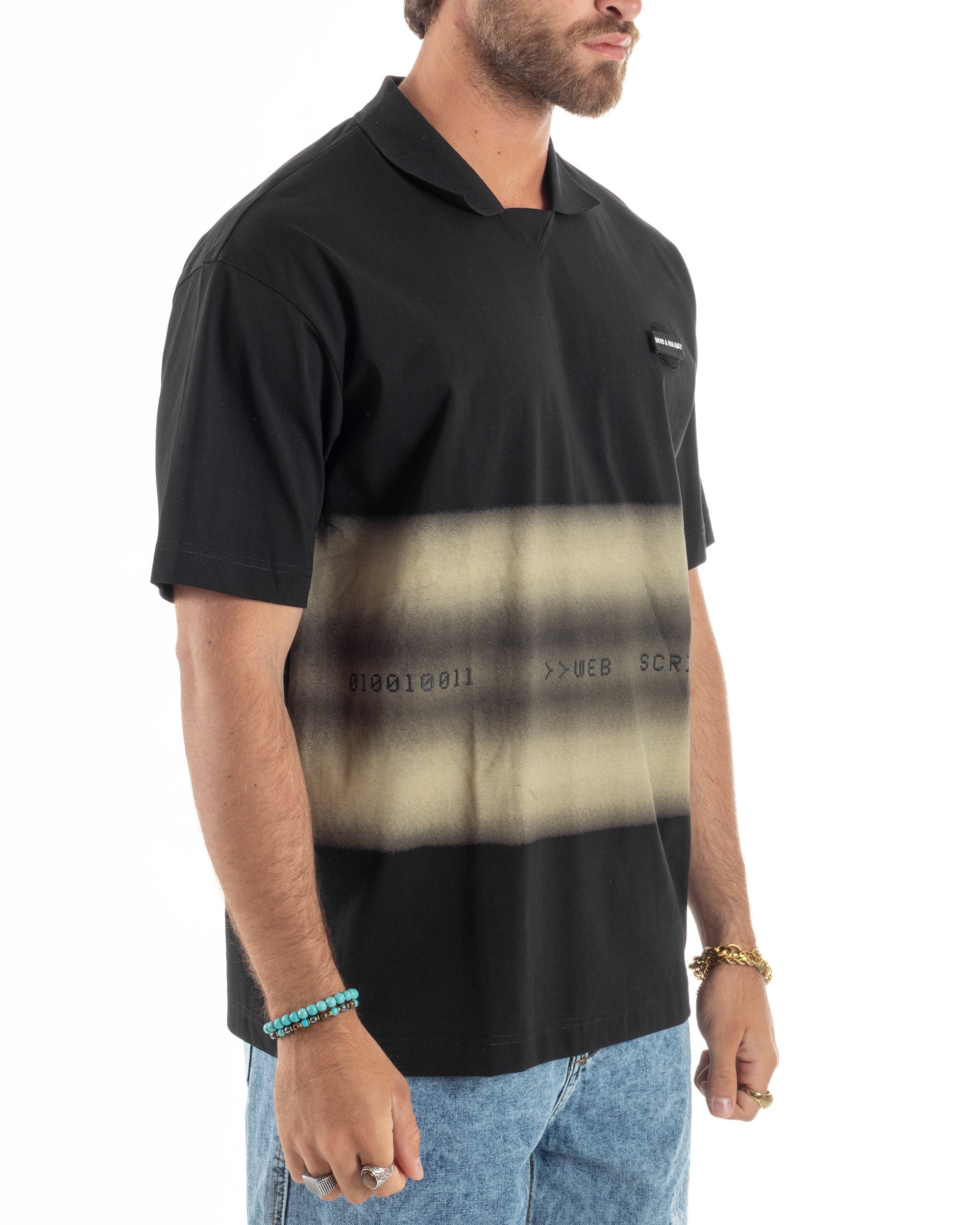 T-shirt Oversize Cotone Polo Sfumata TS3176A