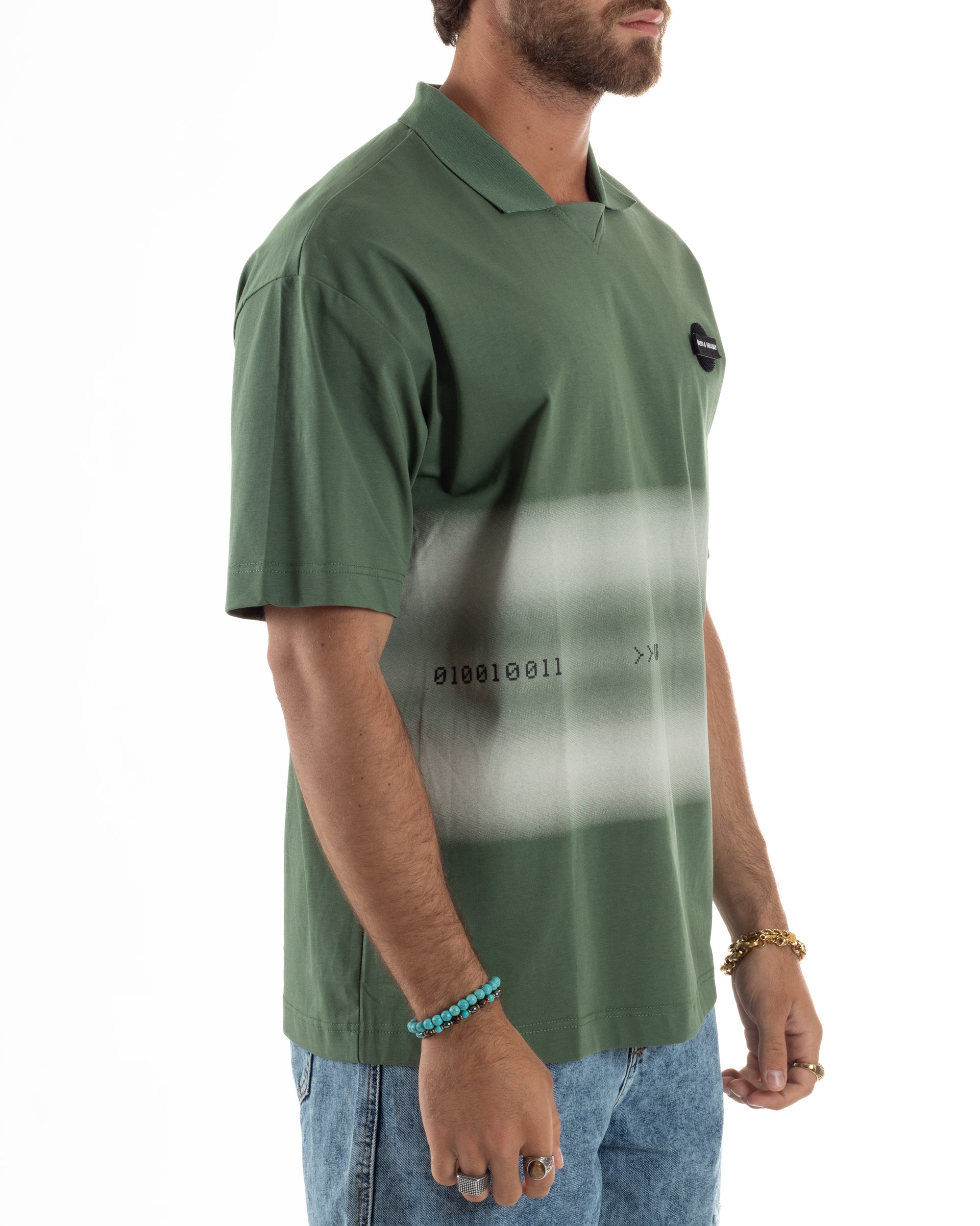 T-shirt Oversize Cotone Polo Sfumata TS3177A