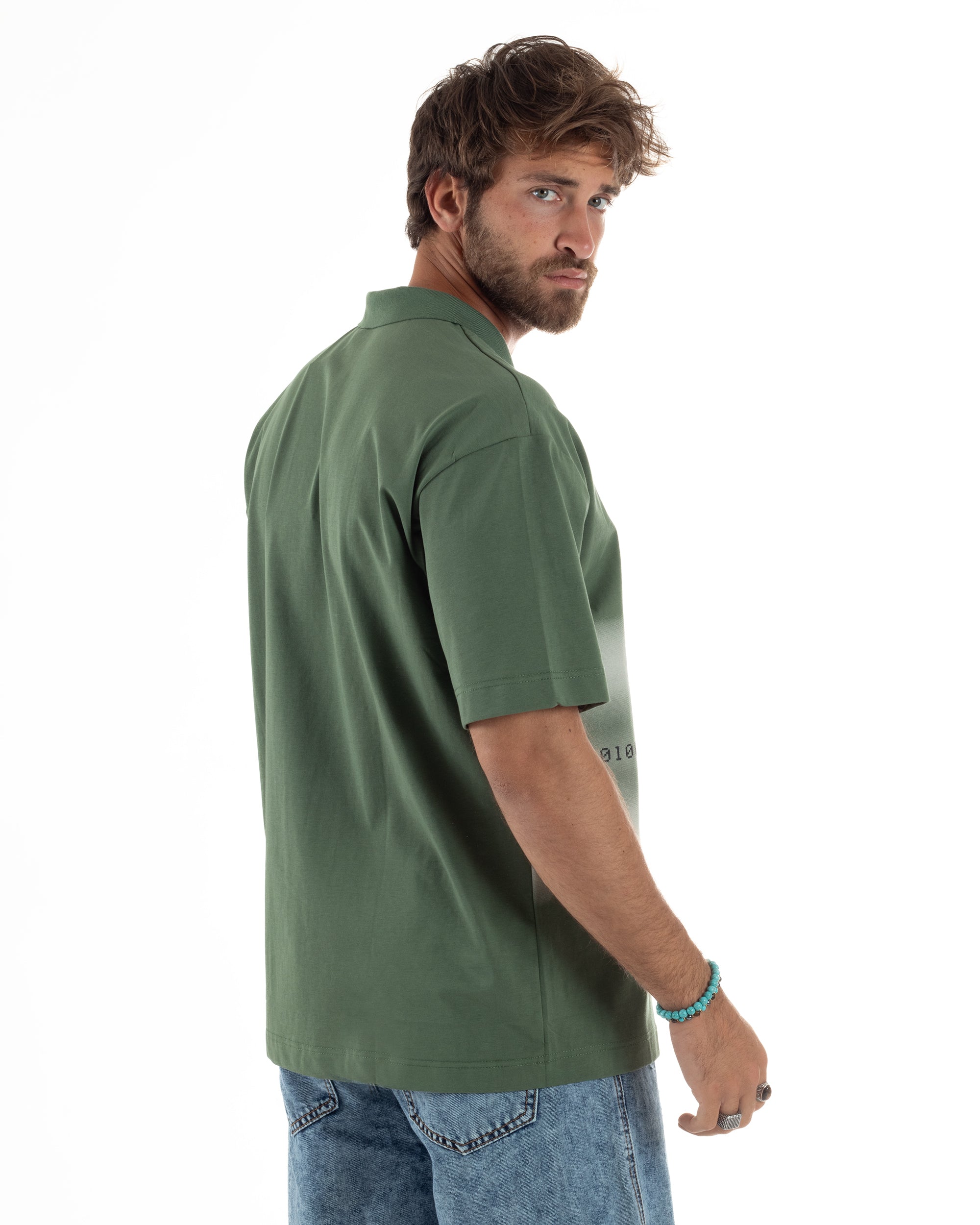 T-shirt Oversize Cotone Polo Sfumata TS3177A