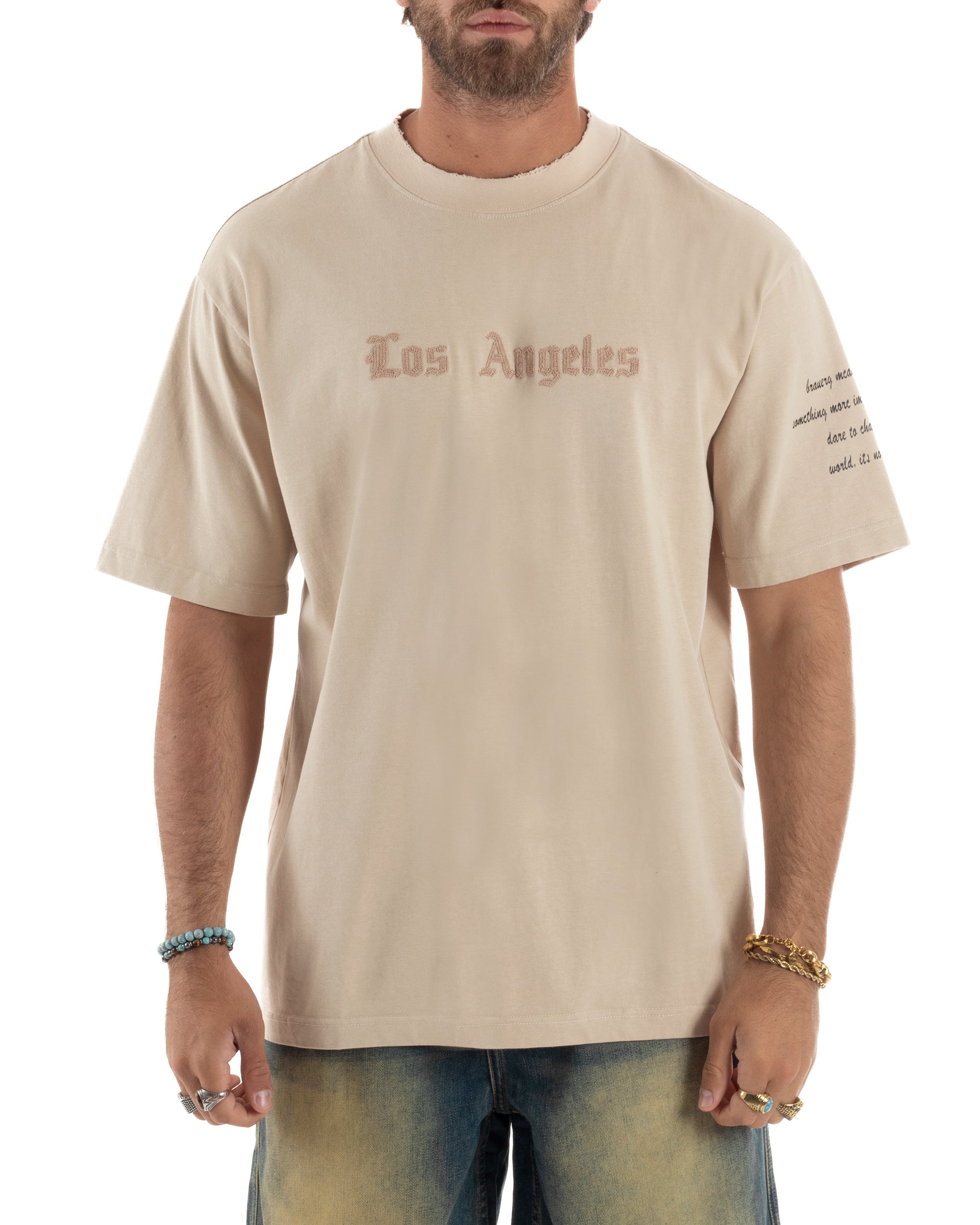 T-shirt Oversize Scritte Cotone TS3183A