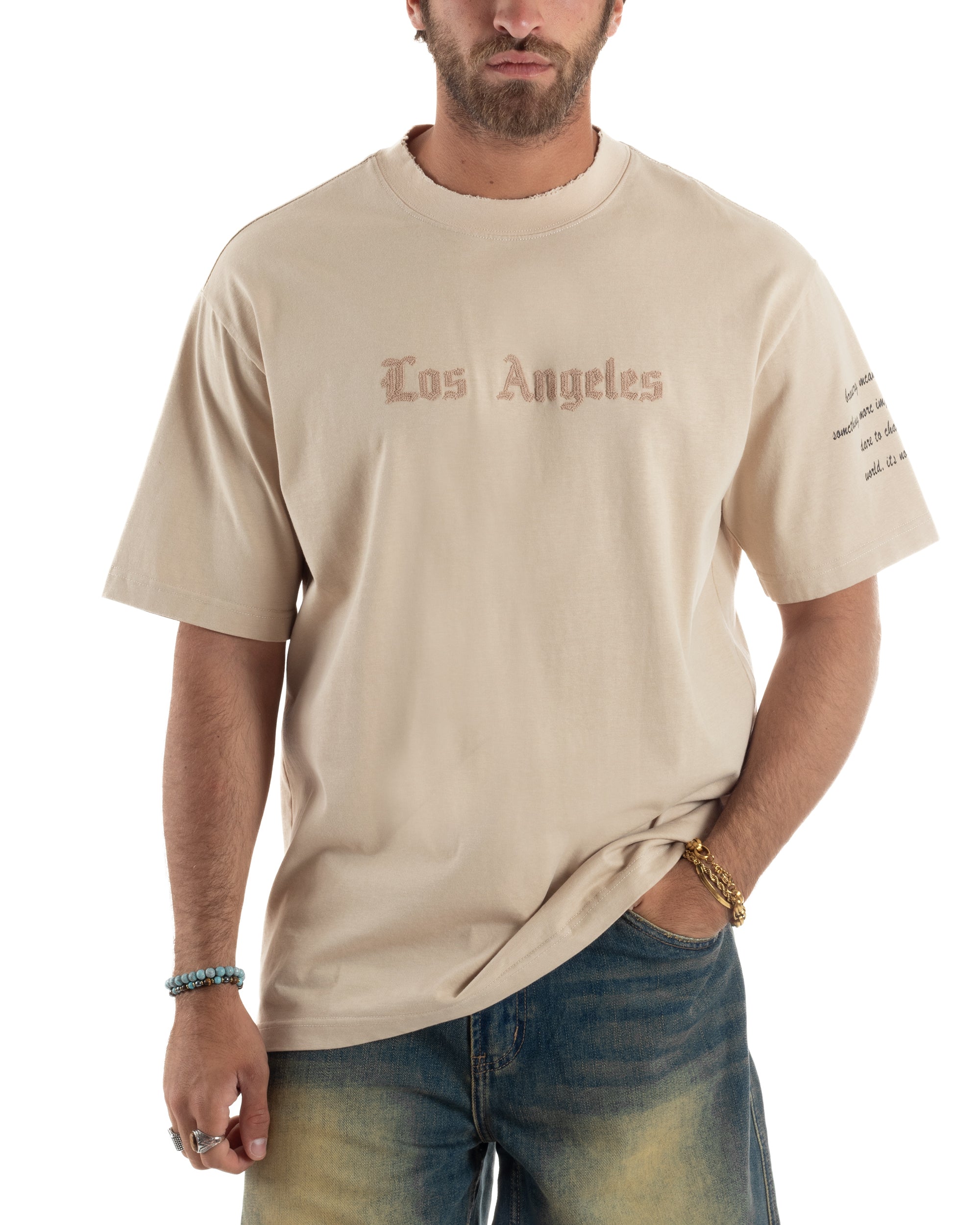 T-shirt Oversize Scritte Cotone TS3183A