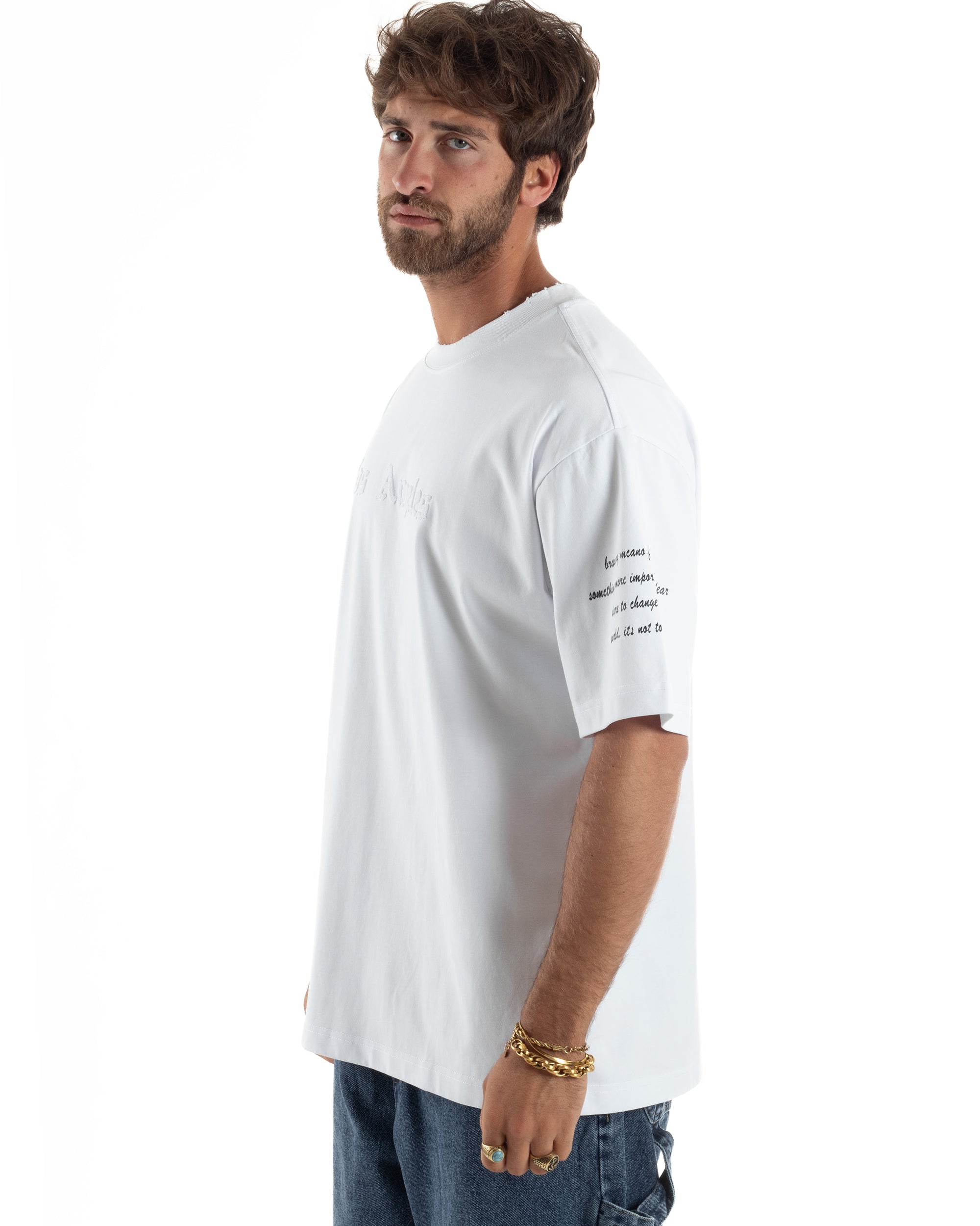 T-shirt Oversize Scritte Cotone TS3184A