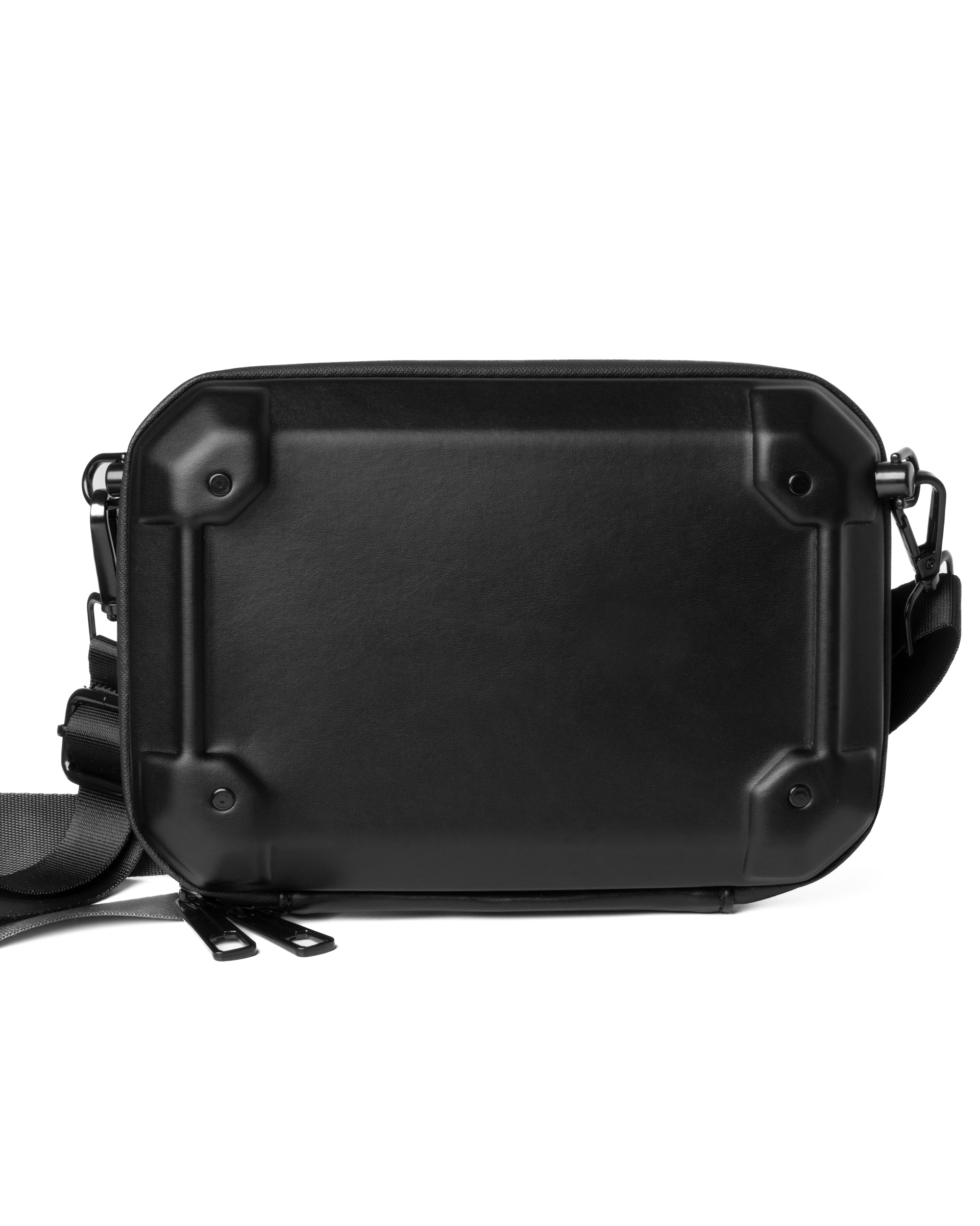 Borsa Unisex a Tracolla Borsello Rigido In Ecopelle Borsetta Con Tasche Interne Pochette Uomo Con Zip Casual Basic Tinta Unita Nero GIOSAL-ZU1119A