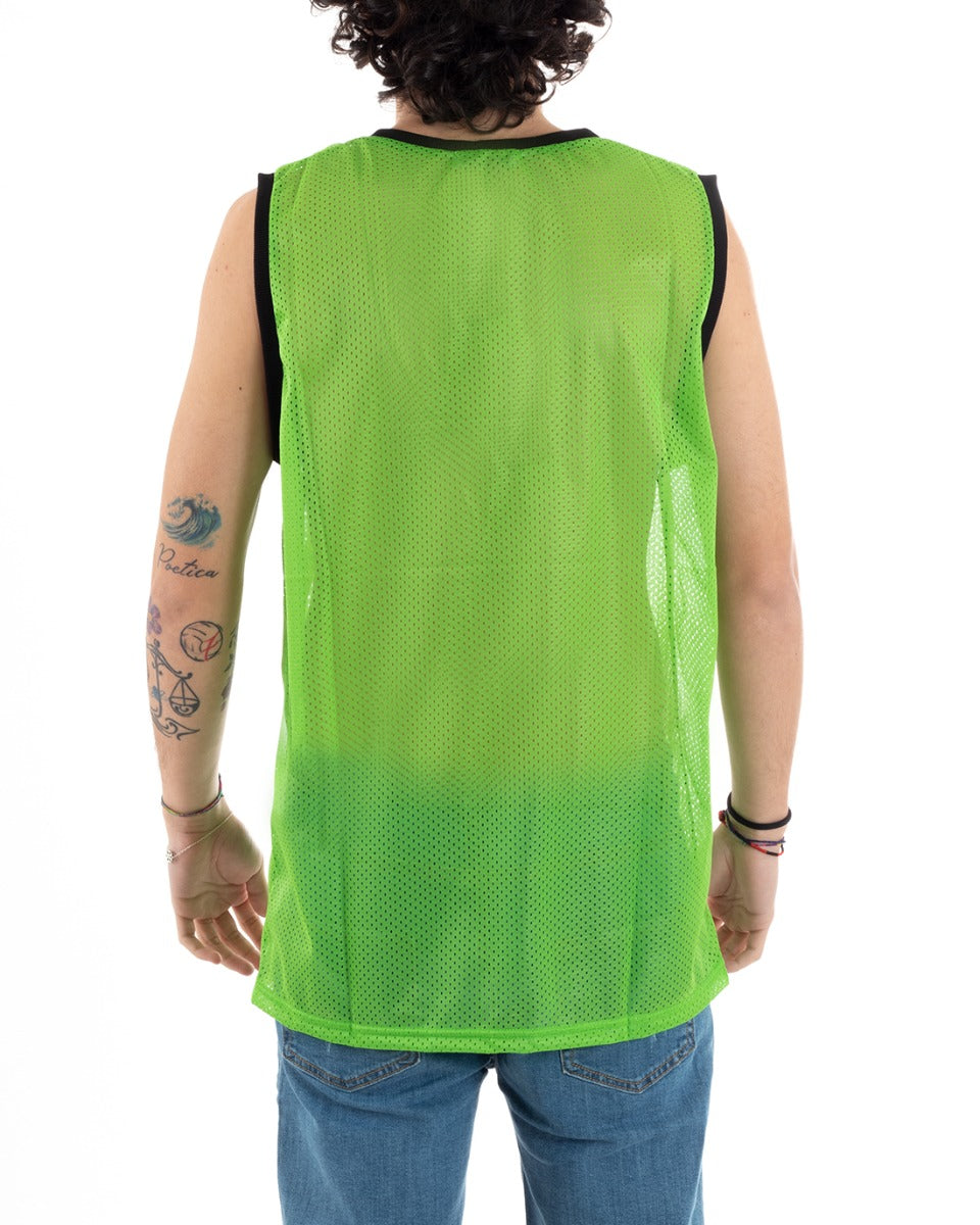 Canotta Uomo Canottiera Giromanica Sport Fit Comfort Verde GIOSAL-CN1065A