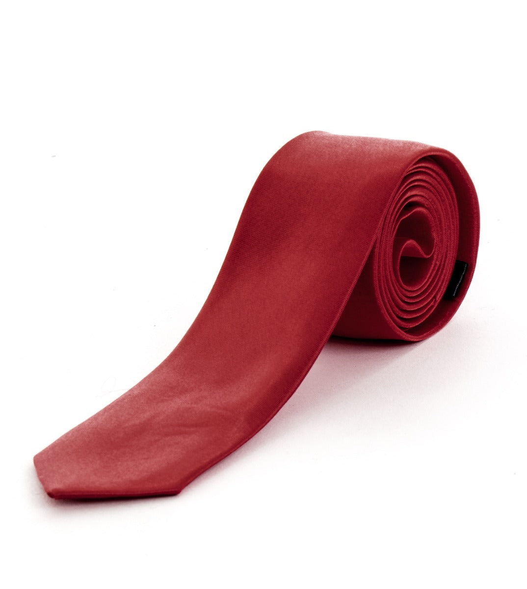 Cravattino Uomo Unisex Cravatta Sottile Elegante Cerimonia Casual Basic Raso Rosso GIOSAL-CP1046A