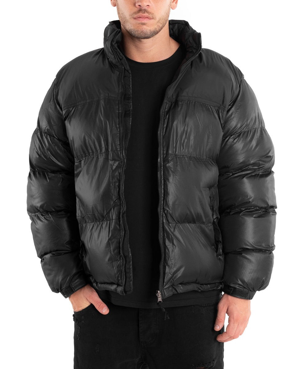 Giubbotto Uomo Bomber Nero Puffer Imbottito GIOSAL G2913A