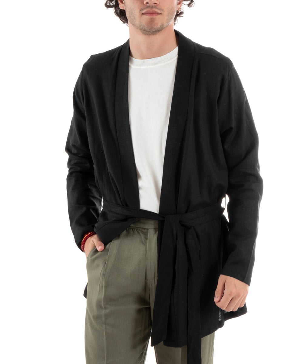 Solid color store kimono cardigan