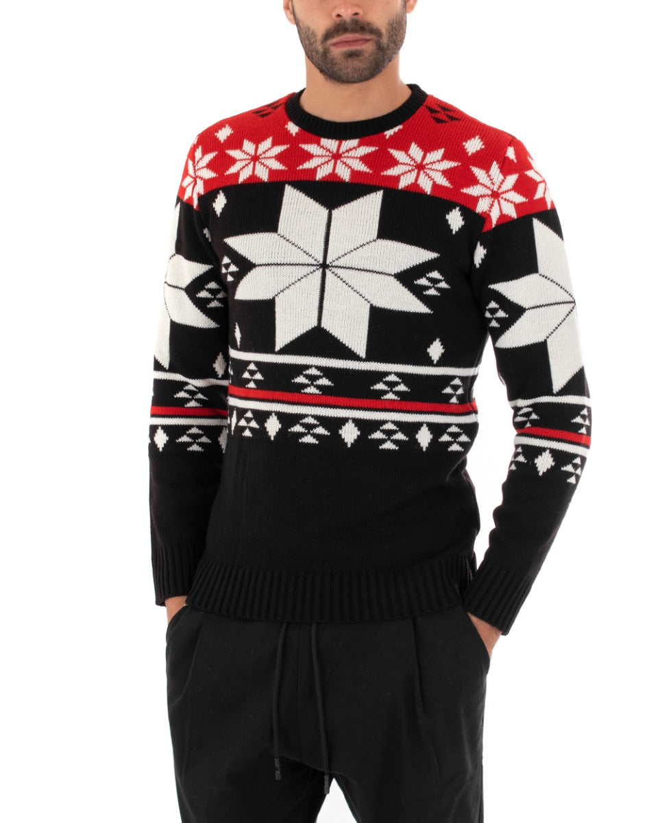 Maglioncino Uomo Girocollo Maglia Natalizia Pullover Maglione GIOSAL-M2444A