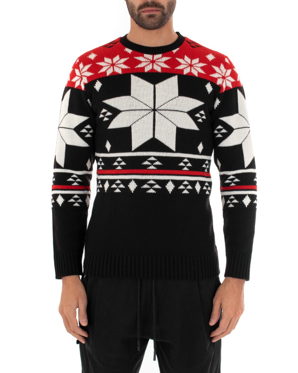 Maglioncino Uomo Girocollo Maglia Natalizia Pullover Maglione GIOSAL-M2444A