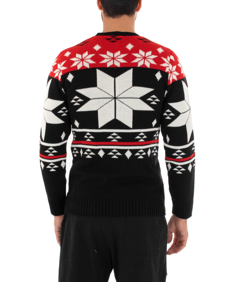 Maglioncino Uomo Girocollo Maglia Natalizia Pullover Maglione GIOSAL-M2444A