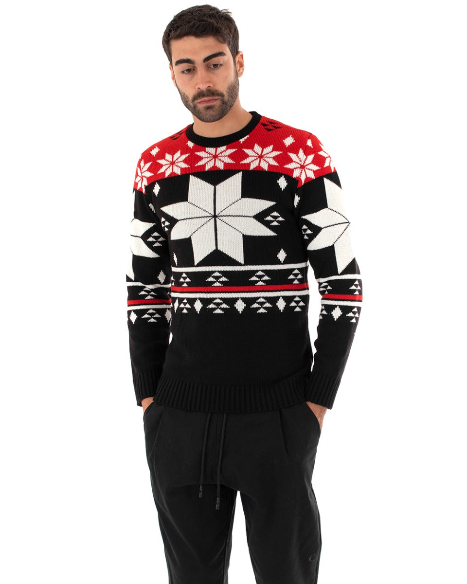 Maglioncino Uomo Girocollo Maglia Natalizia Pullover Maglione GIOSAL-M2444A
