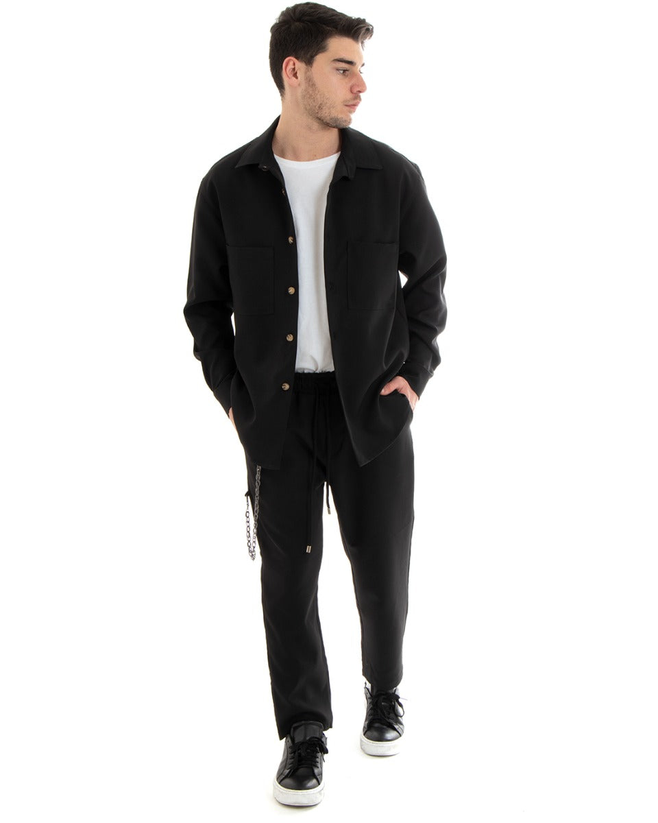 Outfit uomo sale pantalone nero