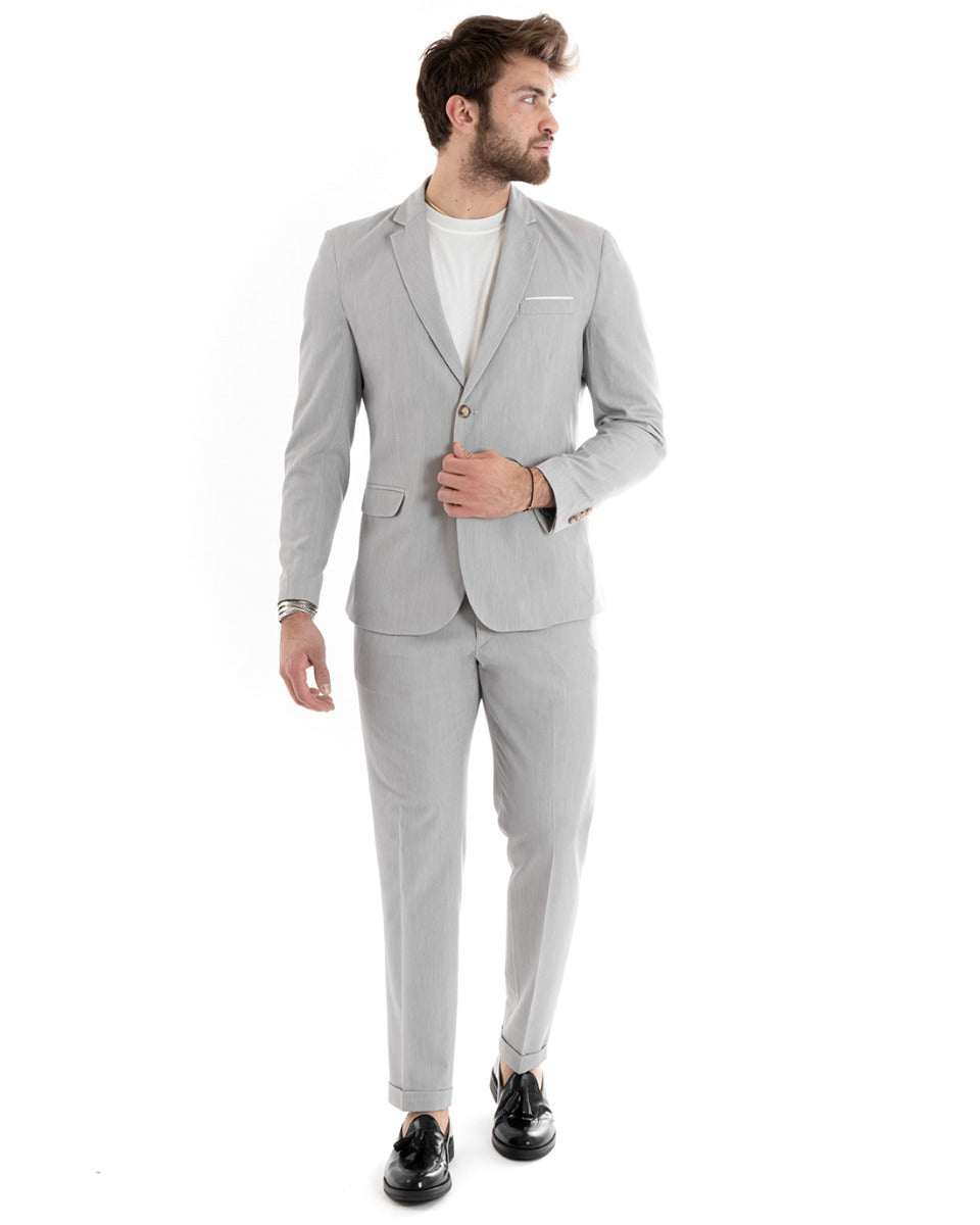 Grey suit outlet jacket with khakis