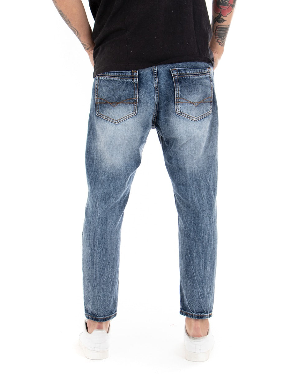 Pantaloni Jeans Uomo Loose Fit Sfumato Denim Cinque Tasche GIOSAL-P3624A