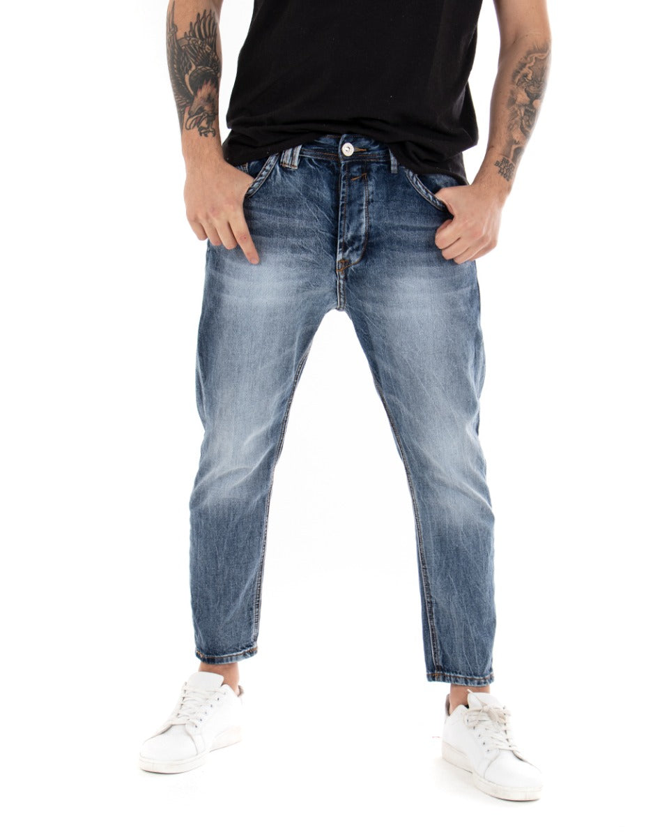 Pantaloni Jeans Uomo Loose Fit Sfumato Denim Cinque Tasche GIOSAL-P3624A