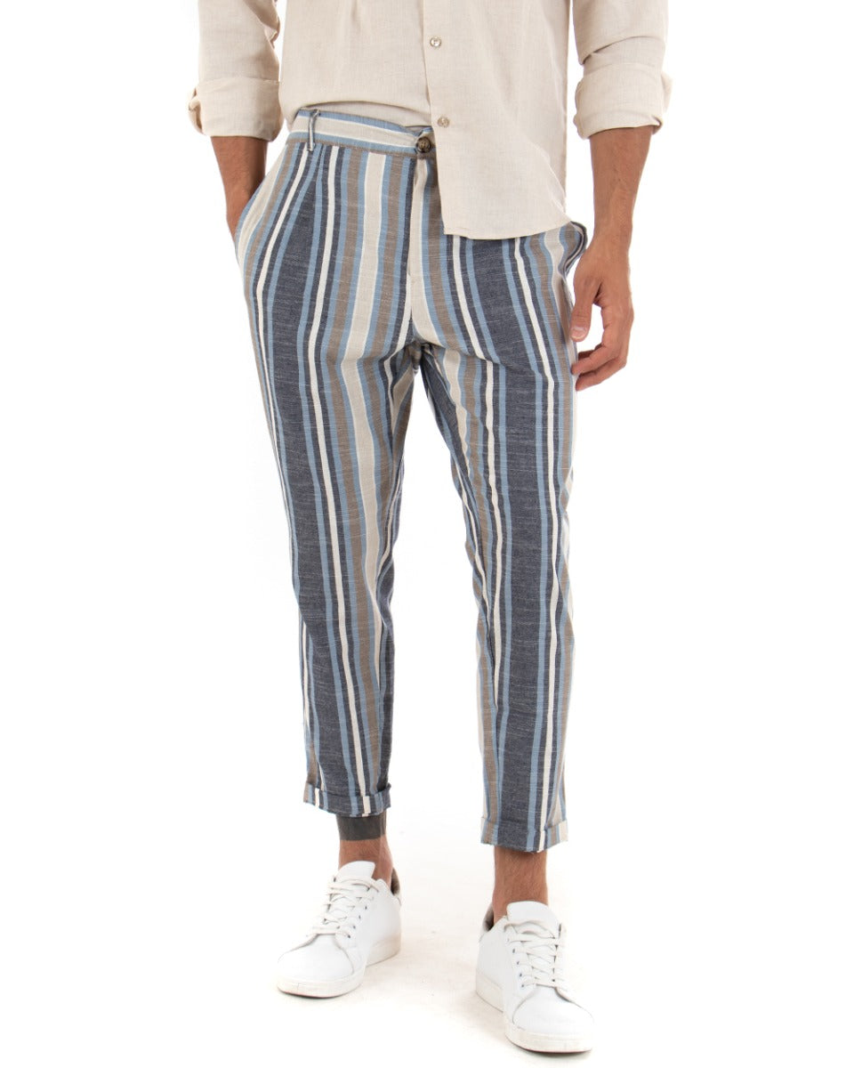 Pantaloni uomo a righe sale