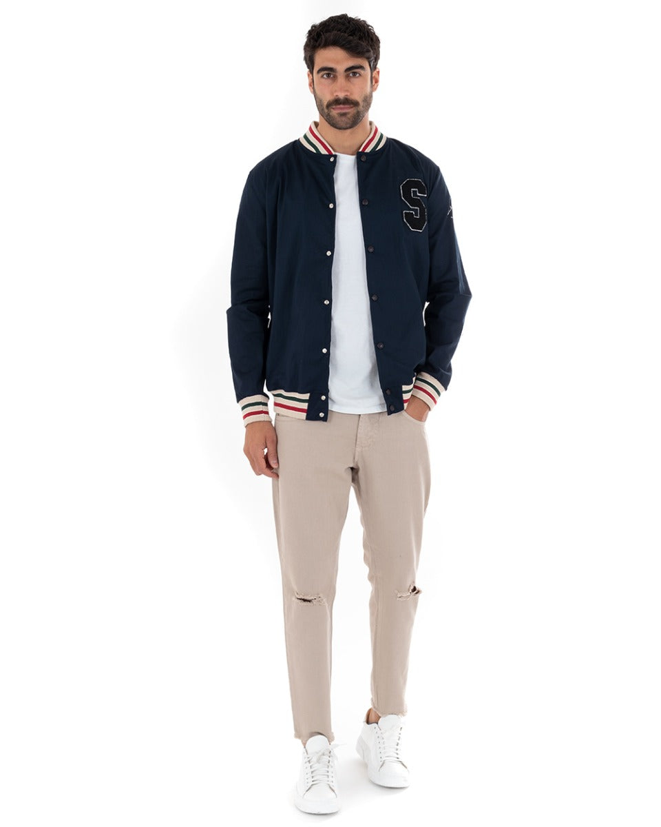 Pantaloni Jeans Uomo Slim Fit Beige Basic Con Taglio Al Ginocchio Cinque Tasche Casual GIOSAL-P5180A