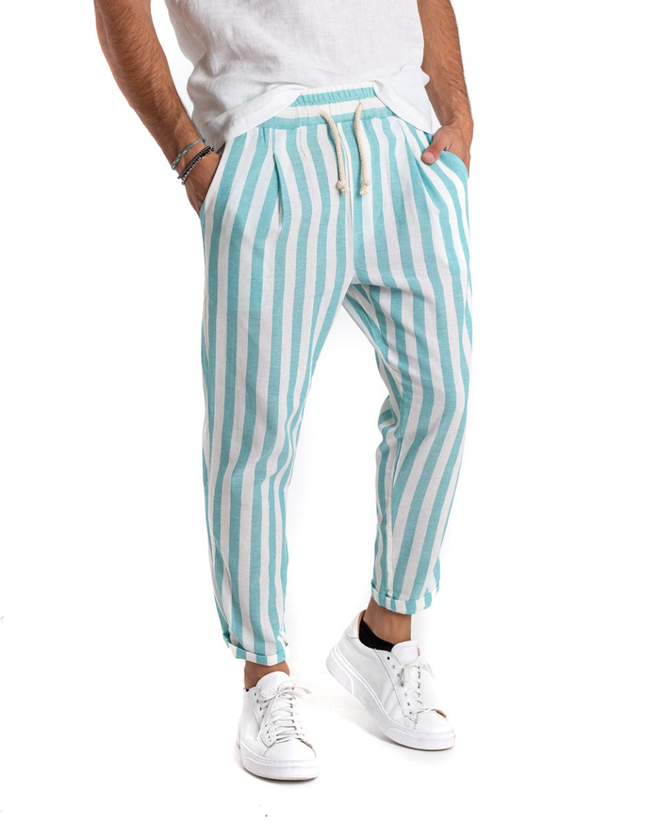 Pantaloni uomo outlet a righe