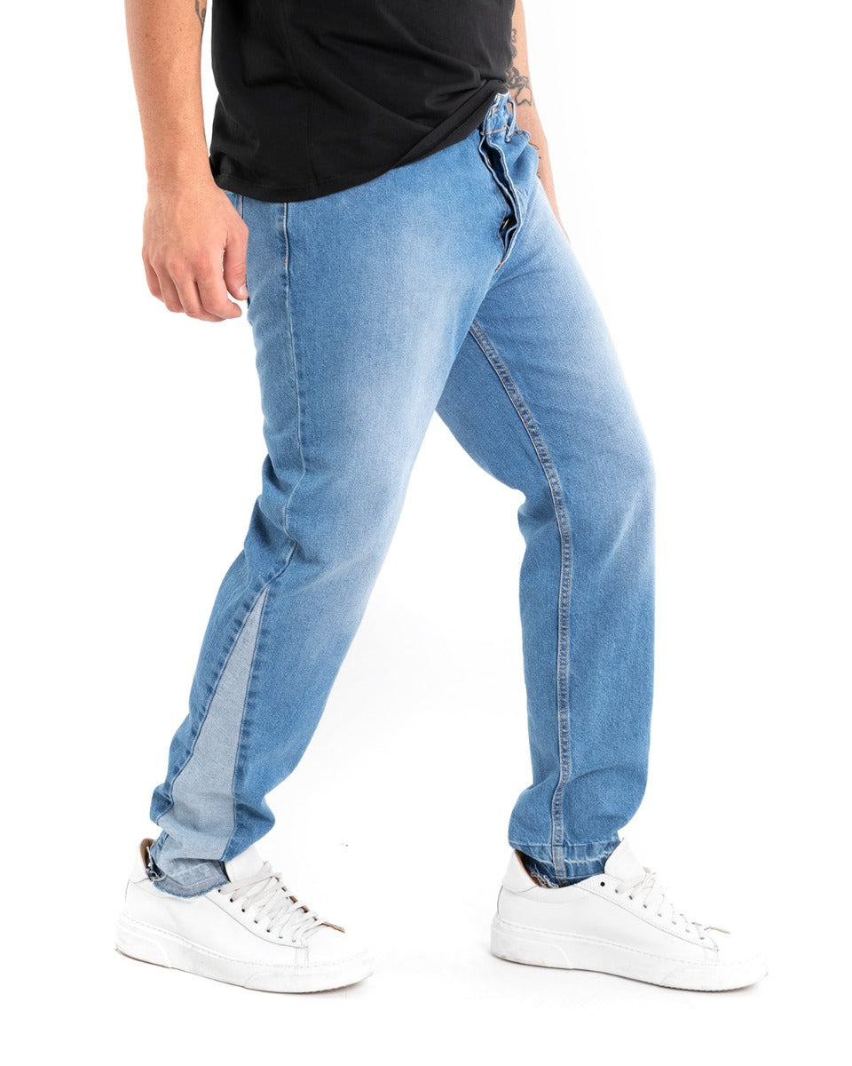 Pantaloni Jeans Uomo Straight Fit Stone Washed Cinque Tasche GIOSAL-P5484A