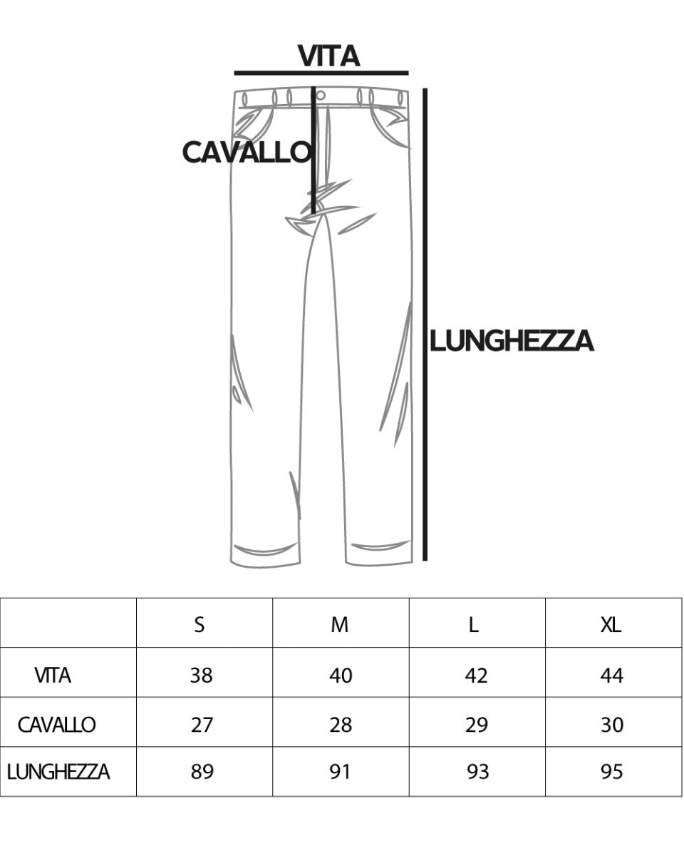 Pantaloni Uomo Viscosa Classico Abbottonatura Allungata Casual Nero GIOSAL-P5658A
