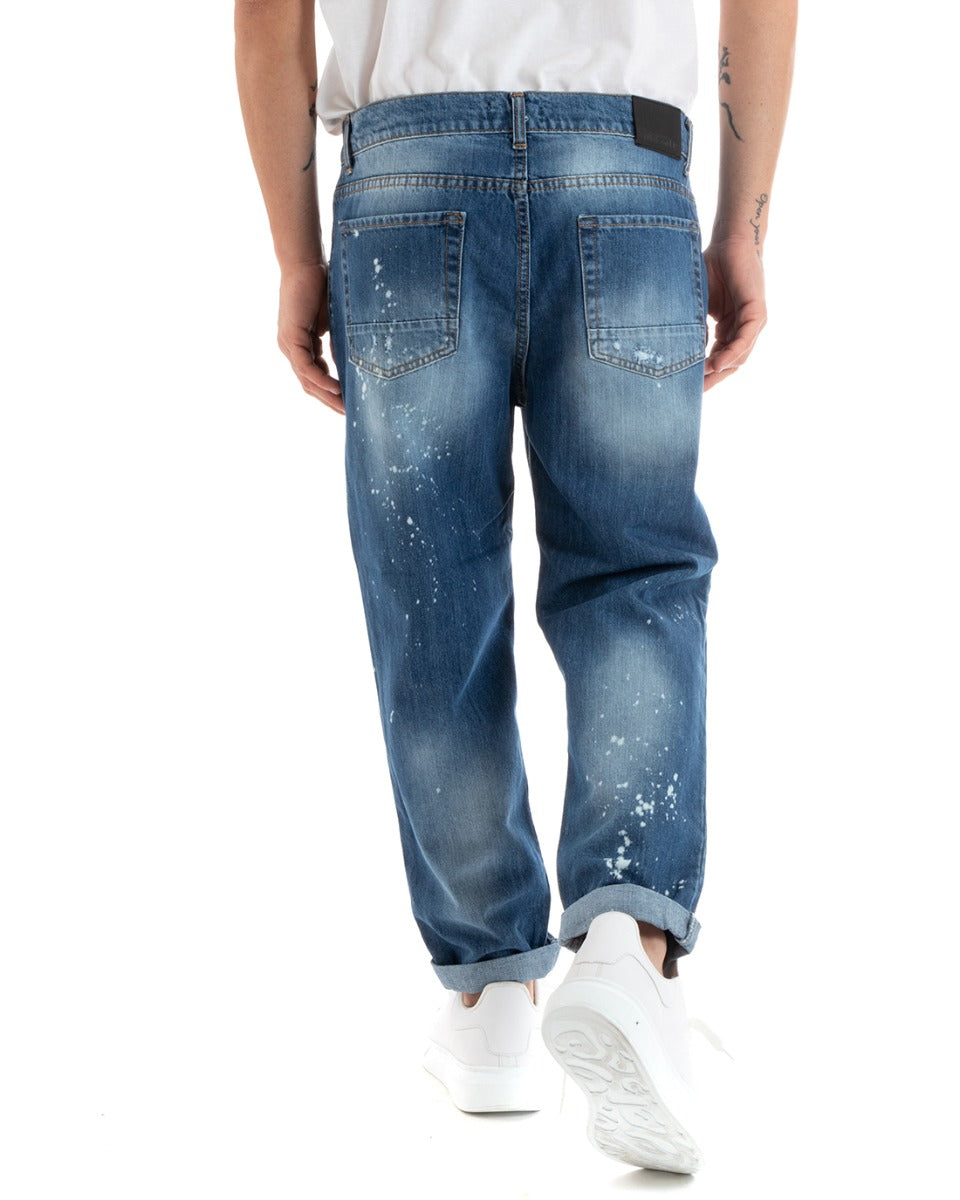 Pantaloni Jeans Uomo Straight Fit Denim Cinque Tasche Casual GIOSAL-P5734A