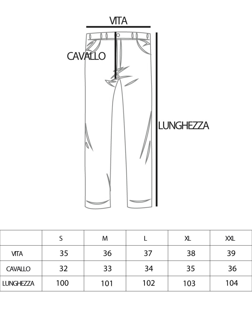 Pantaloni Uomo Baggy Lungo Abbottonatura Allungata Elastico Sul Retro Lino Nero Casual GIOSAL-P5892A
