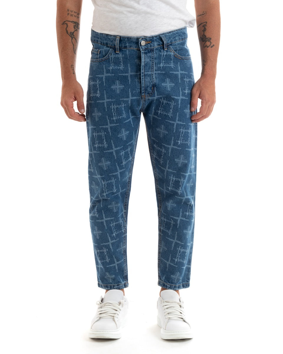 JEANS UOMO BLU Cotone Leggero Pantaloni in Denim Tasche JEANS UOMO BLU Cotone Leggero Pantaloni in Denim Tasche