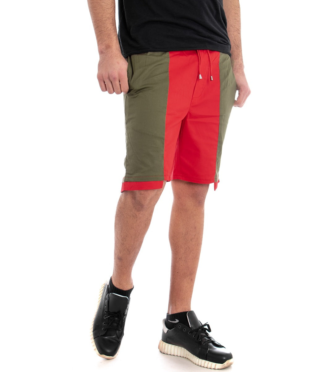 Bermuda Pantaloncino Uomo Corto Elastico Bicolore GIOSAL-PC1279A