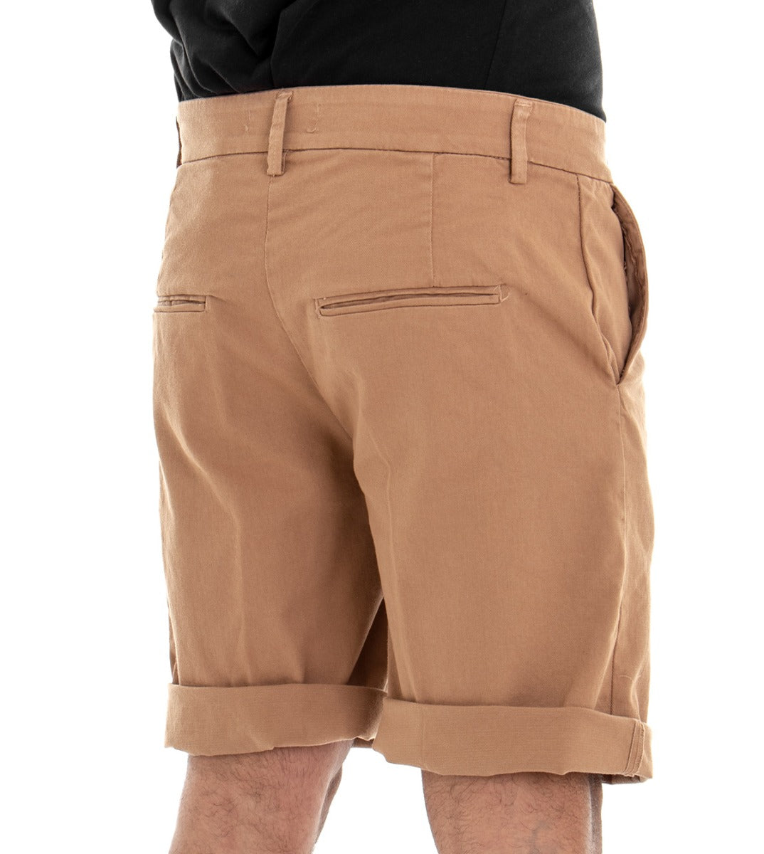 Bermuda Pantaloncino Uomo Corto Camel Cotone Tasca America GIOSAL-PC1380A