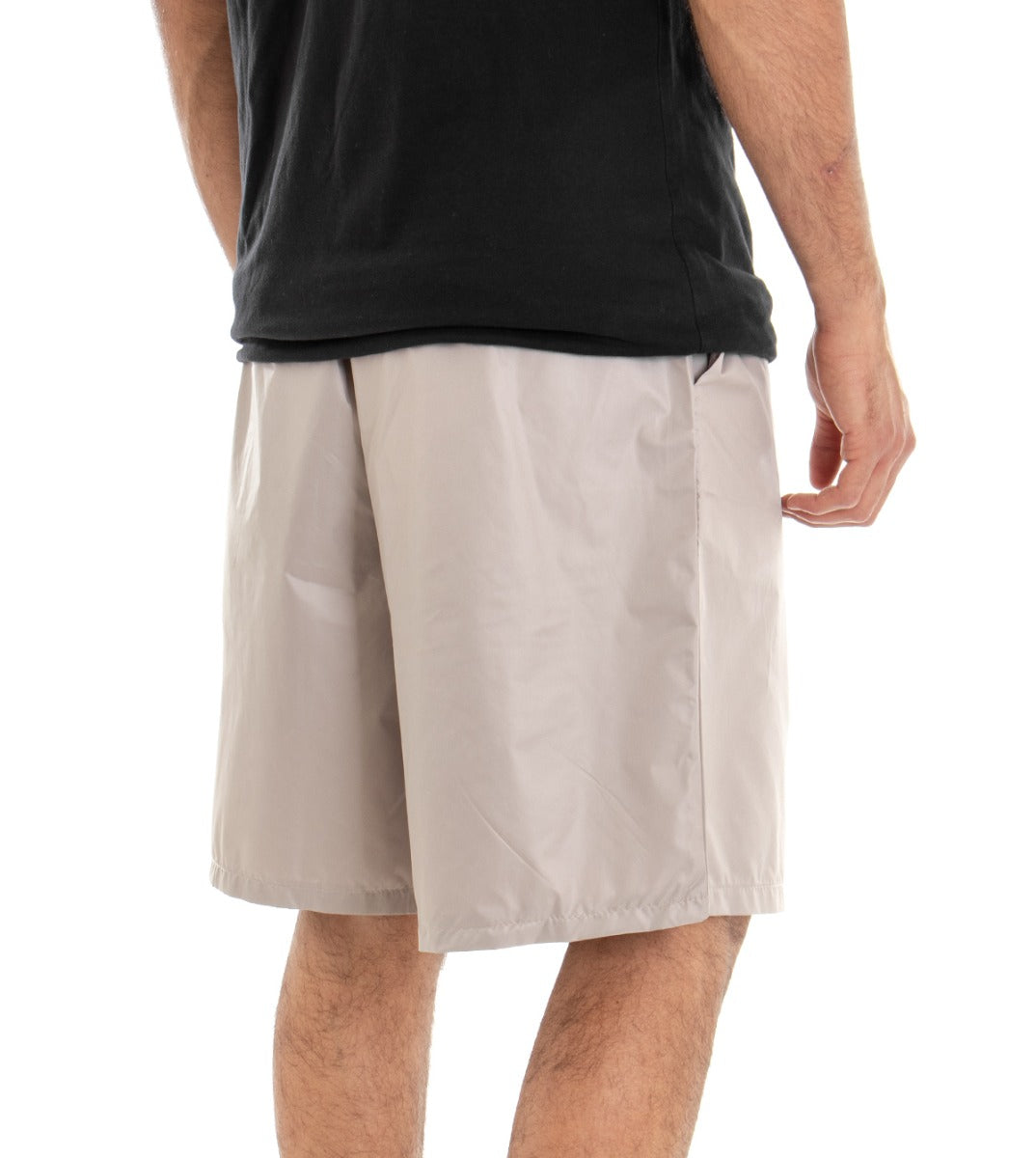 Bermuda Pantaloncino Uomo Corto Over Tinta Unita Beige GIOSAL-PC1486A