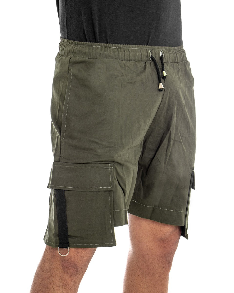 Bermuda Pantaloncino Uomo Corto Pantalaccio Verde GIOSAL-PC1622A