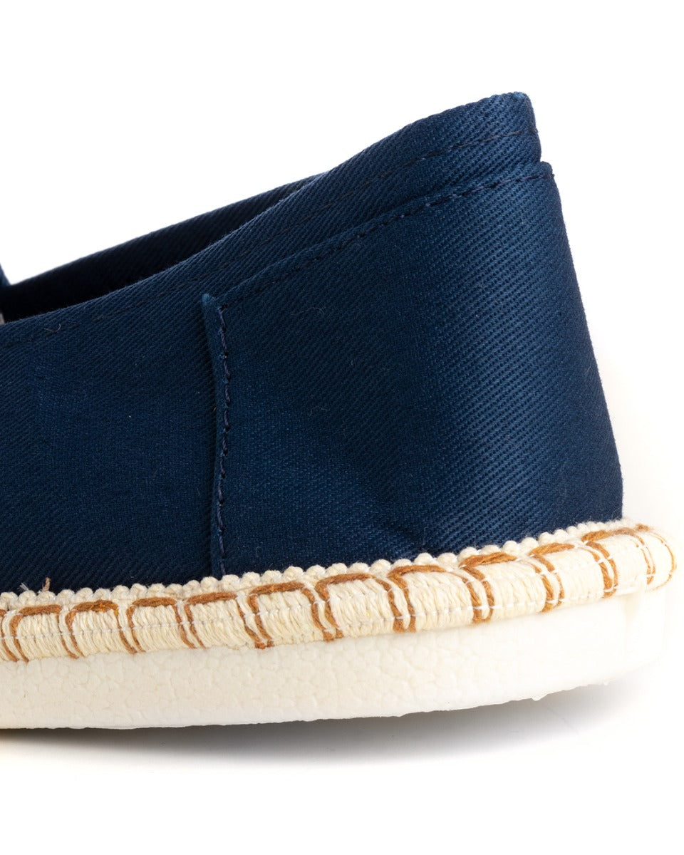 Espadrillas Scarpe Uomo Unisex Tela Estive Mare Blu Cotone Comode Leggere GIOSAL-S1201A