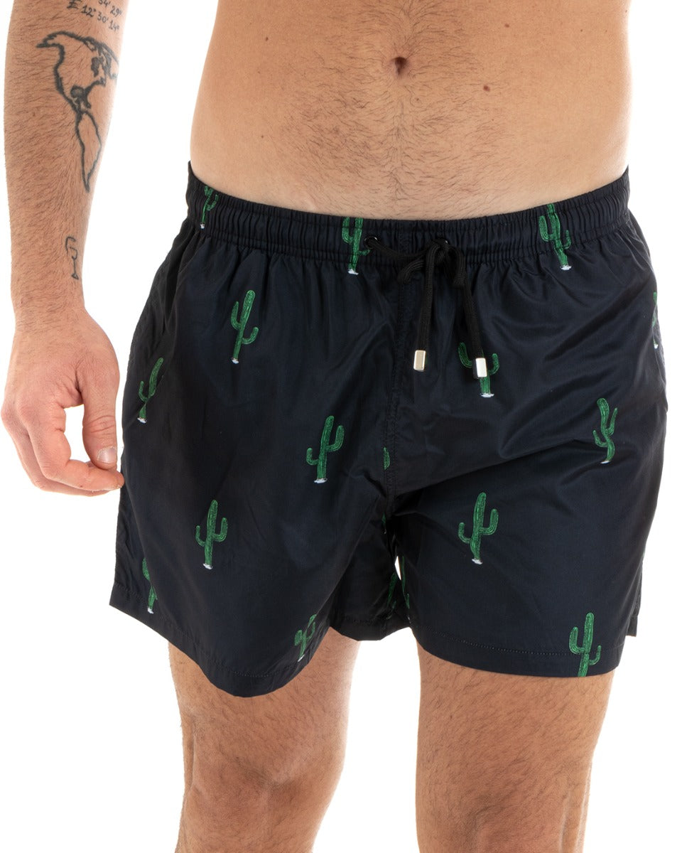 Costume Da Bagno Summer Elastico Stampa Cactus Casual GIOSAL-SU1057A