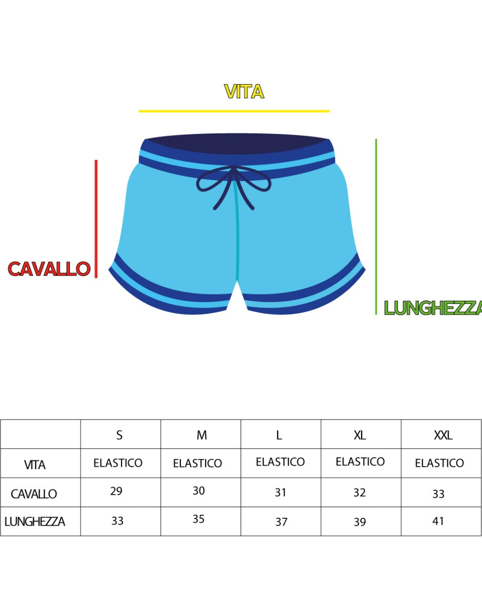 Costume Uomo Boxer Elastico Fantasia Floreale Casual Summer Blu GIOSAL-SU1197A